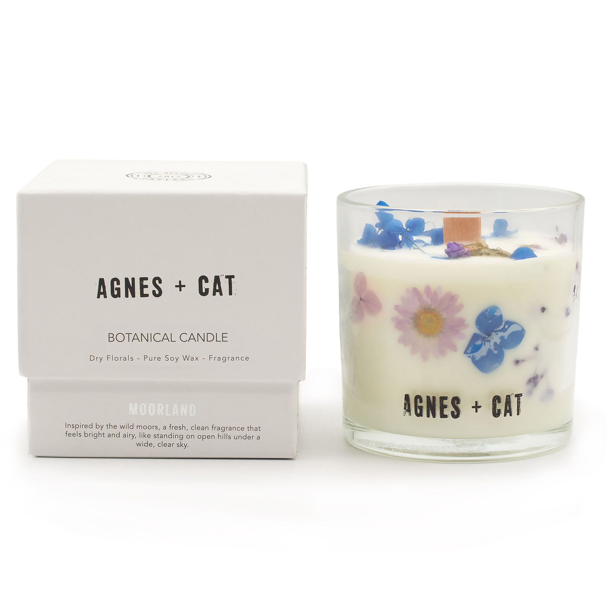 Agnes + Cat Botanisk Soja Duftlys – Moorland