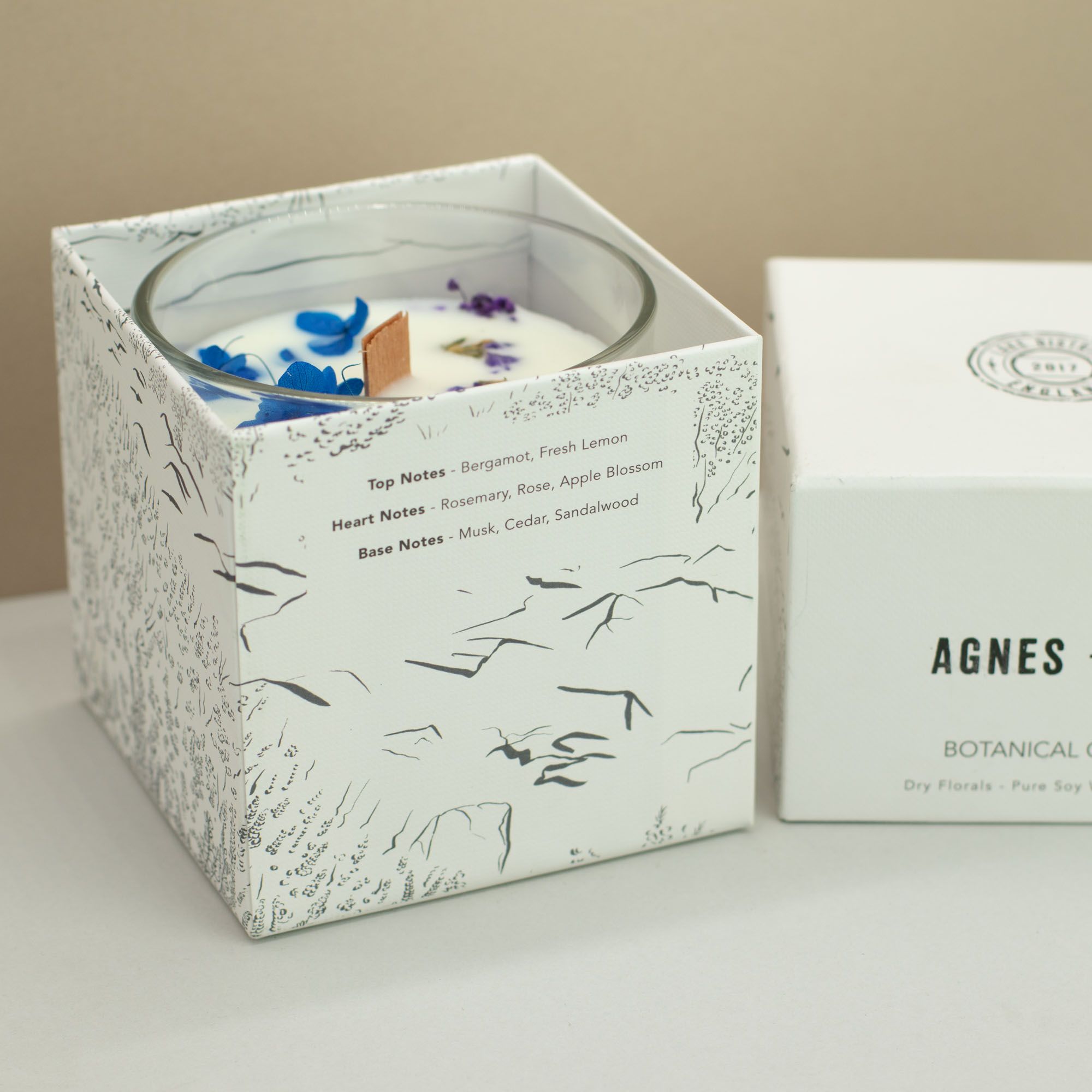 Agnes + Cat Botanisk Soja Duftlys – Moorland