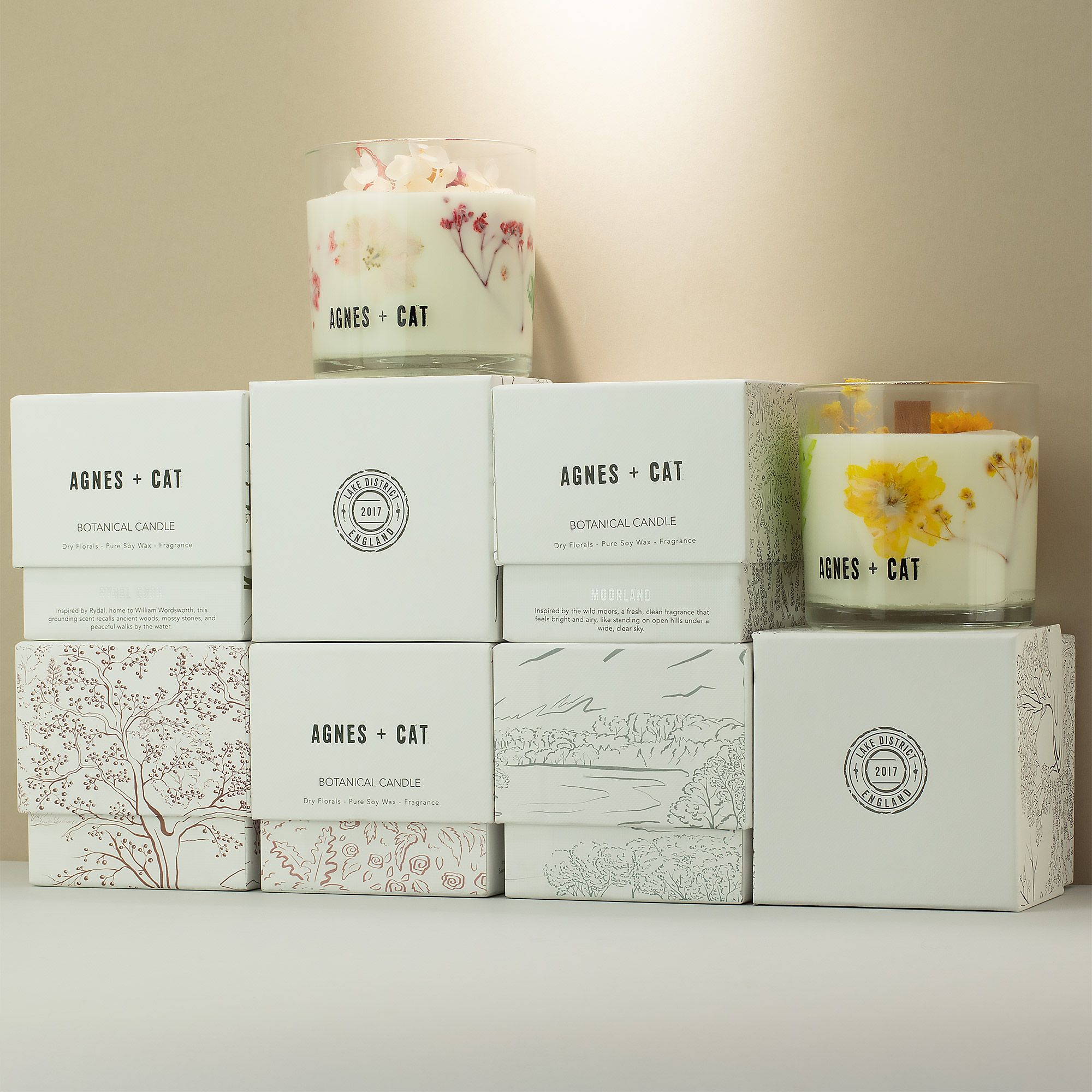 Agnes + Cat Botanisk Soja Duftlys – Rydal Oudh