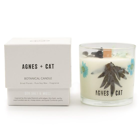 Agnes + Cat Botanisk Soja Duftlys – Seasalt + Moss