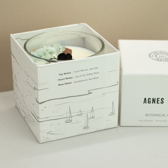 Agnes + Cat Botanisk Soja Duftlys – Seasalt + Moss - Billede 3