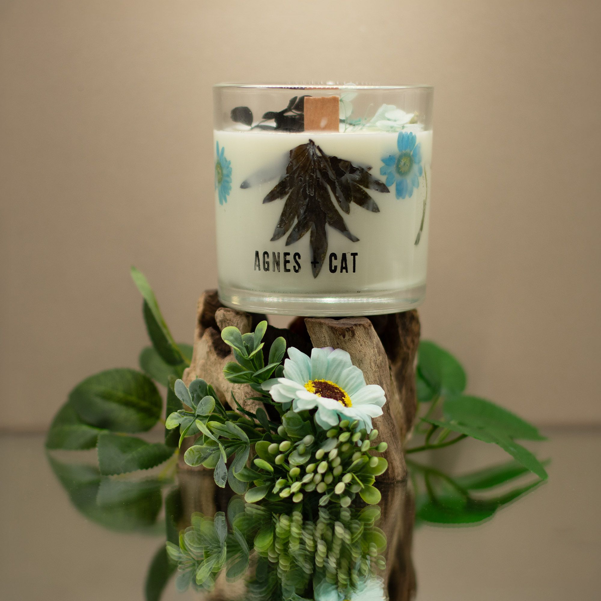 Agnes + Cat Botanisk Soja Duftlys – Seasalt + Moss