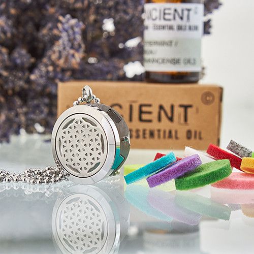 Aromaterapi Halskæde – Flower Of Life 25 mm - Billede 3