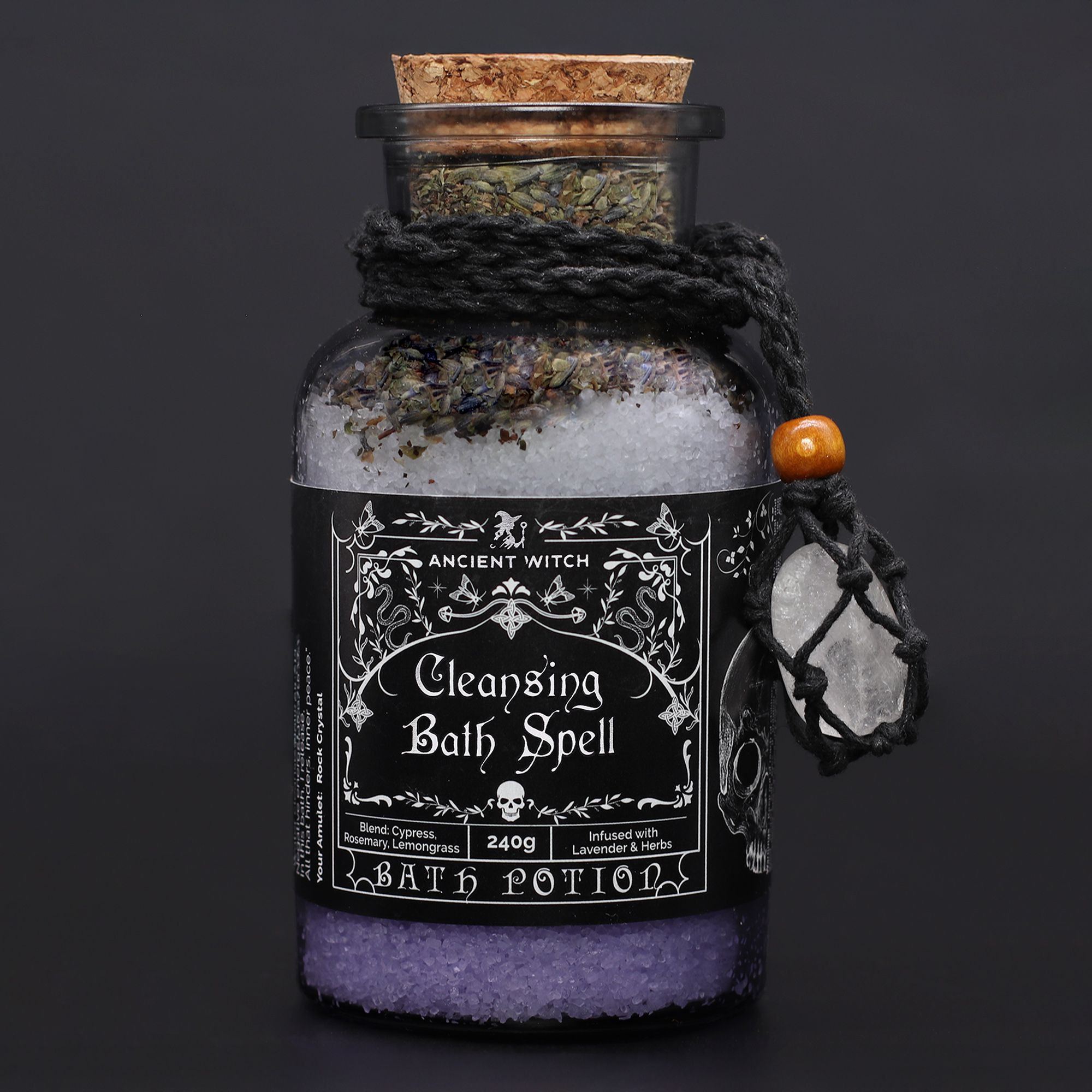Ancient Witch Badepotion Med Rock Crystal-Amulet – Cleansing