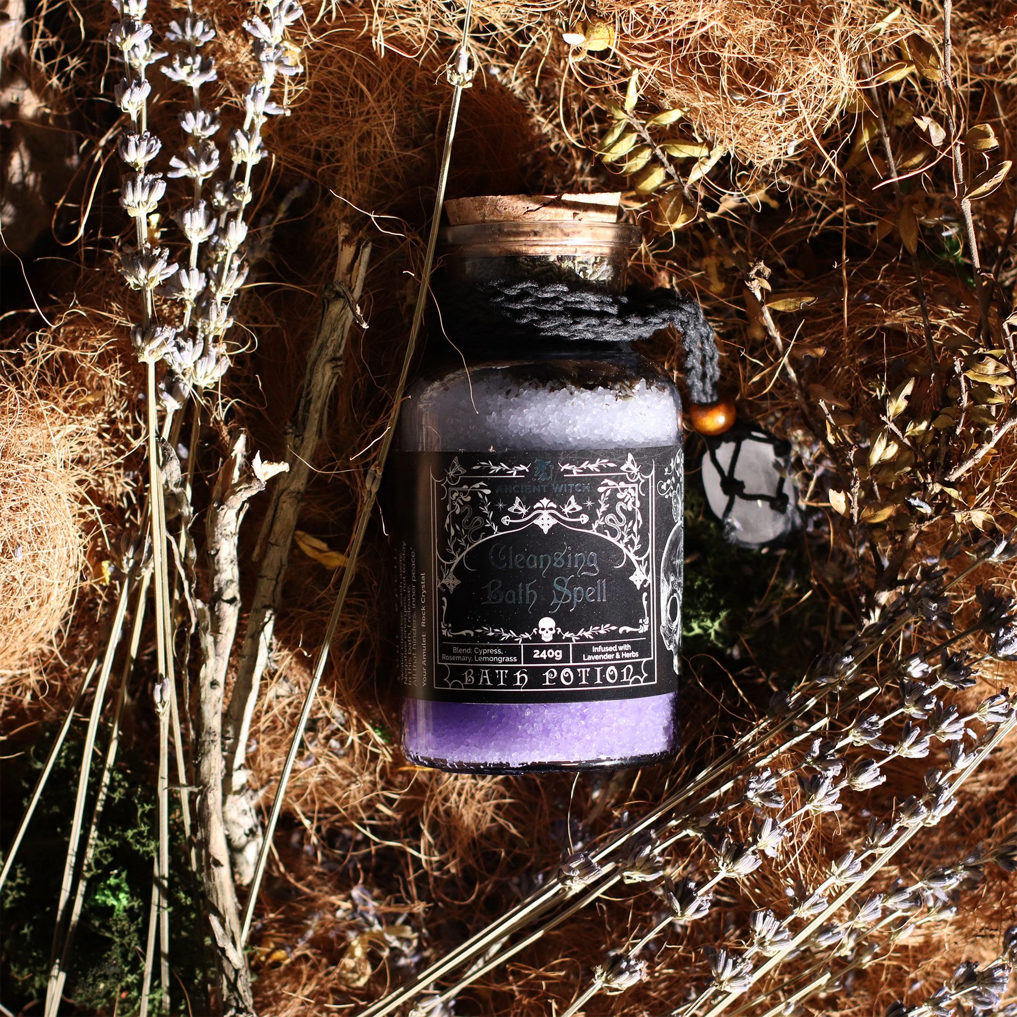 Ancient Witch Badepotion Med Rock Crystal-Amulet – Cleansing