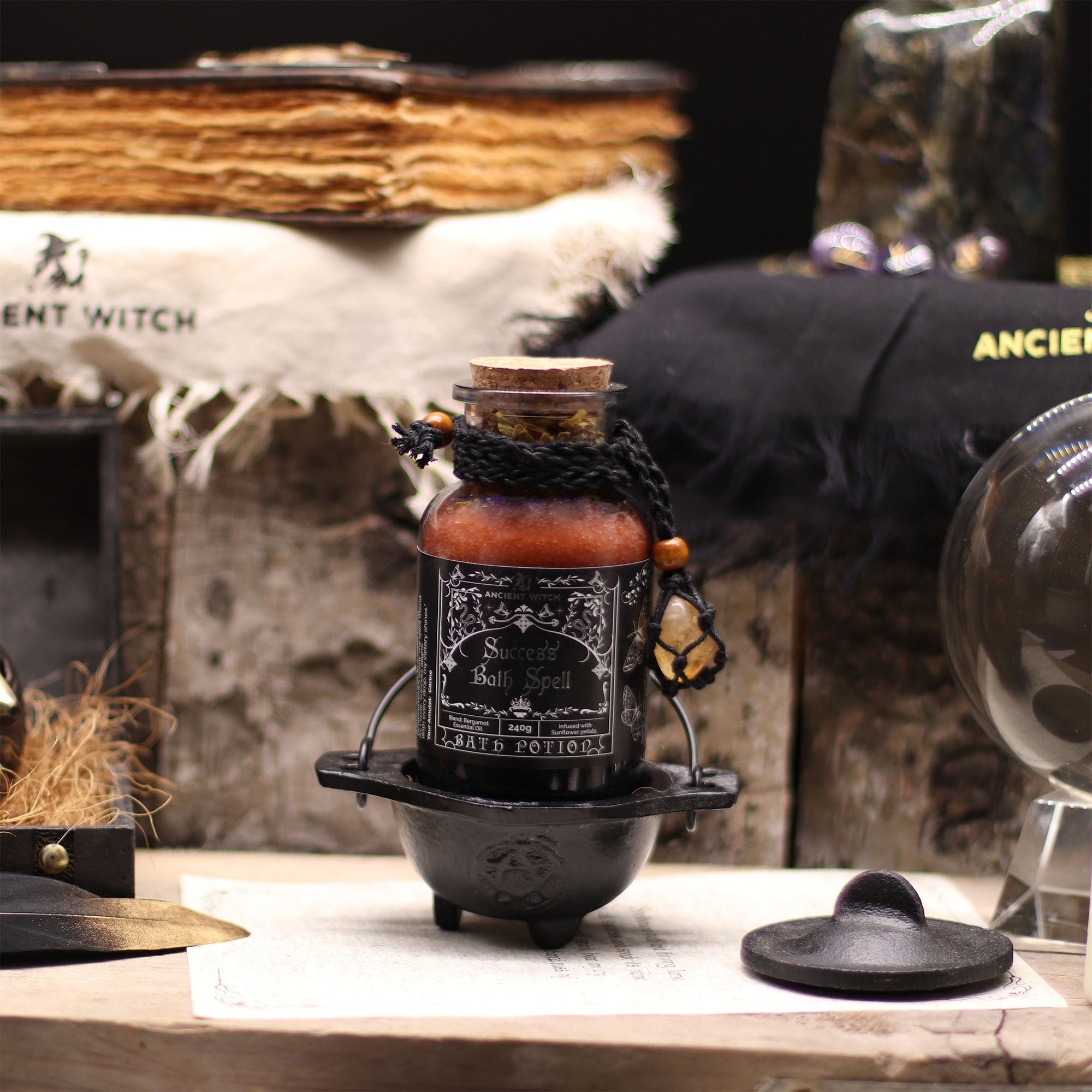 Ancient Witch Badepotion Med Citrine-Amulet – Success