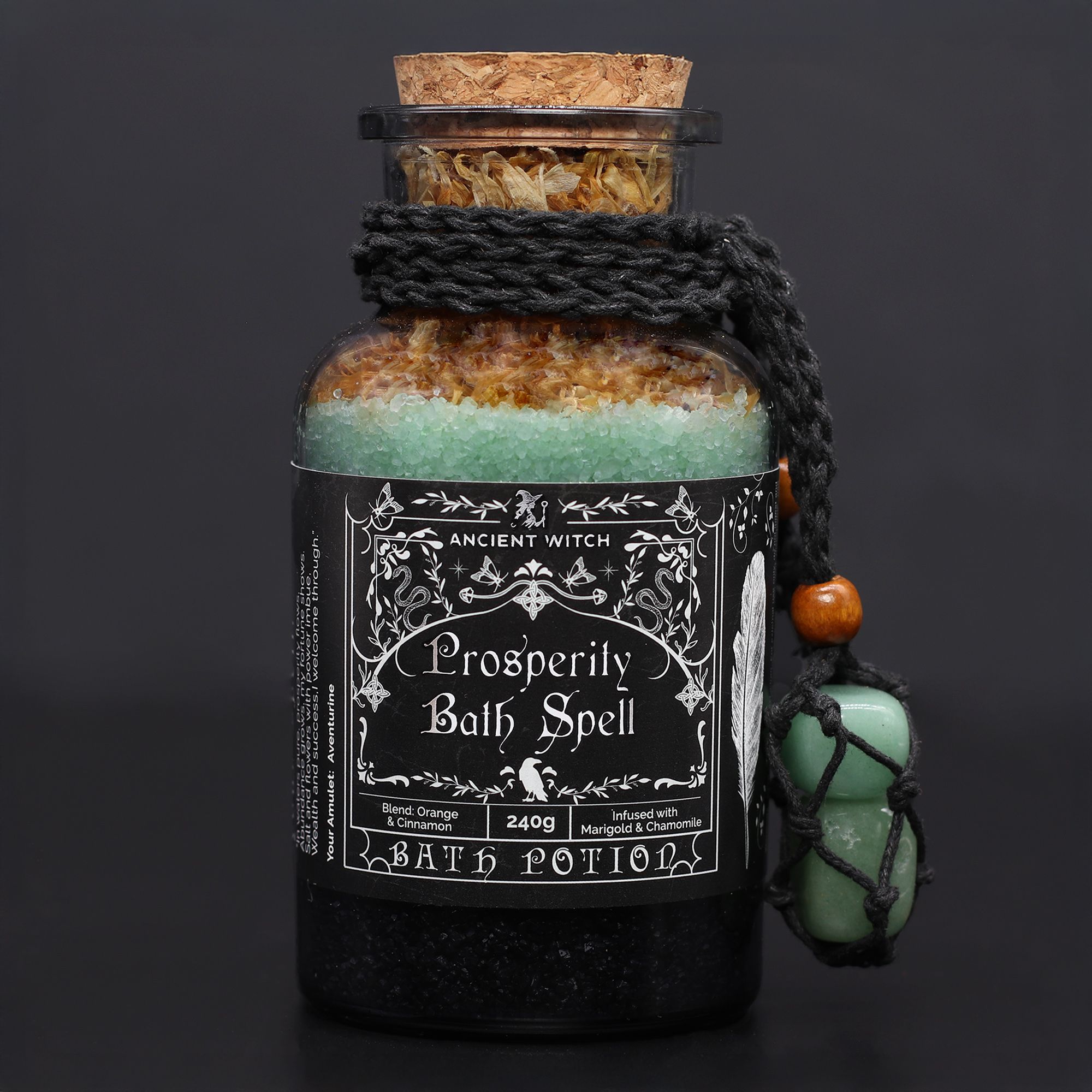 Ancient Witch Badepotion Med Aventurine-Amulet – Prosperity