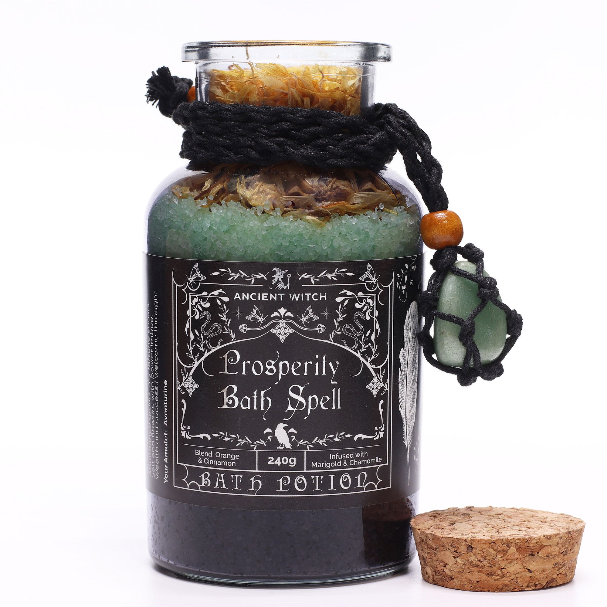 Ancient Witch Badepotion Med Aventurine-Amulet – Prosperity