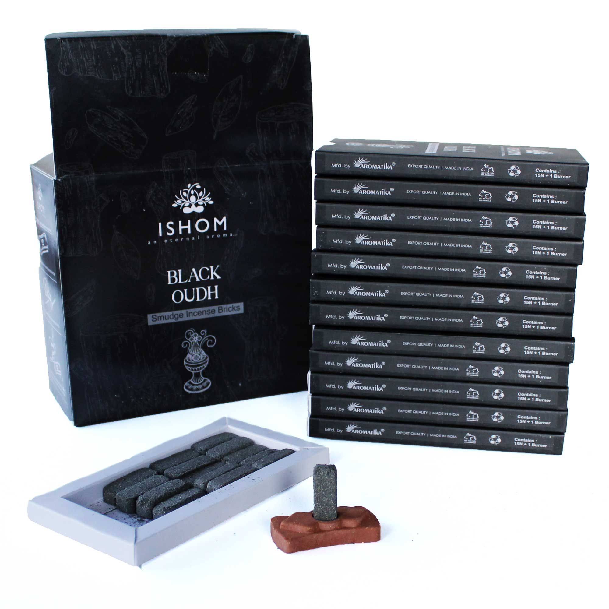 Ishom Harpiksklodser Med Brænder – Black Oudh