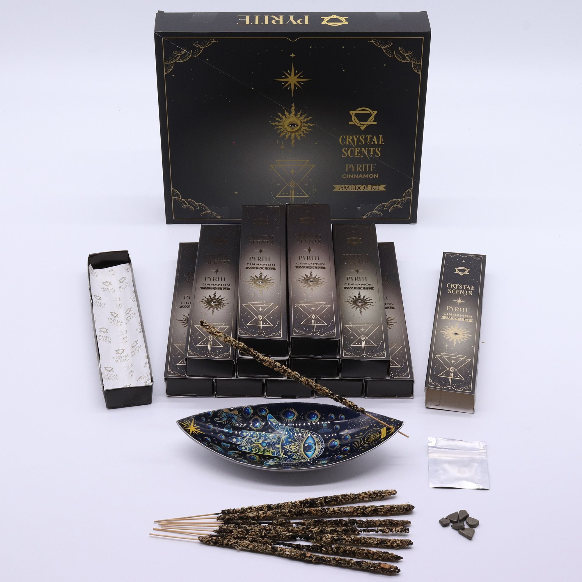 Crystal Scents Røgelsespinde – Pyrit Kanel