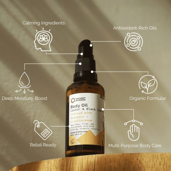 Ancient Wisdom Økologisk Kropsolie – Rosemary & Frankincense 50 Ml - Billede 2