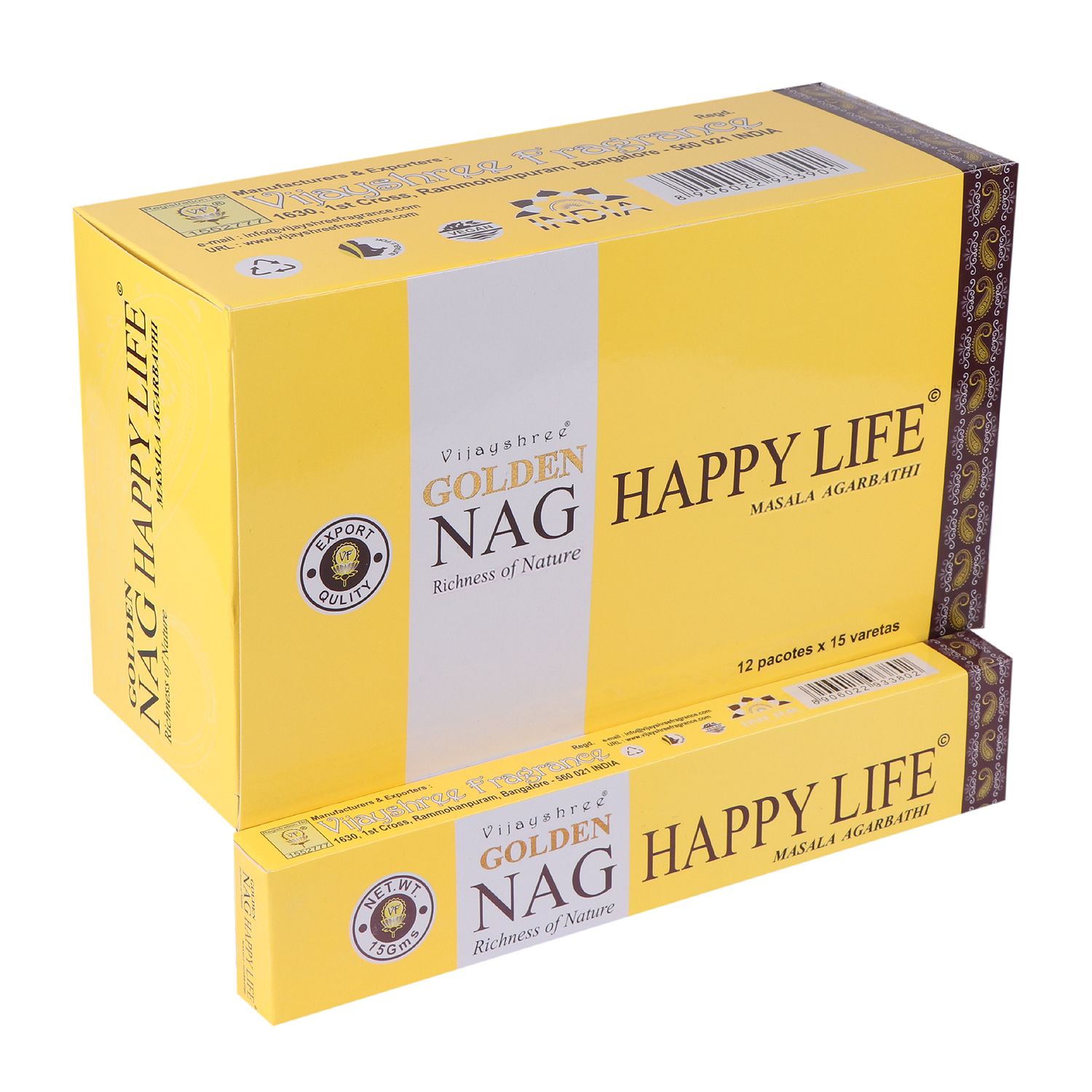 Golden Nag Røgelsespinde – Happy Life