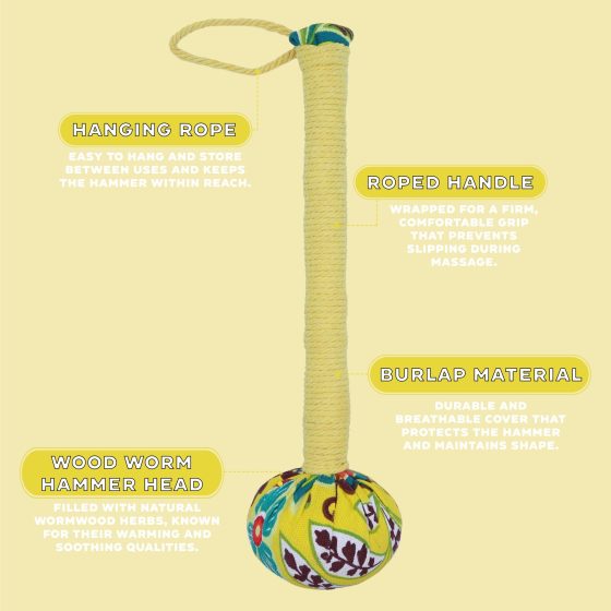 Ancient Wisdom Malurt Massagehammer – Citron - Billede 6