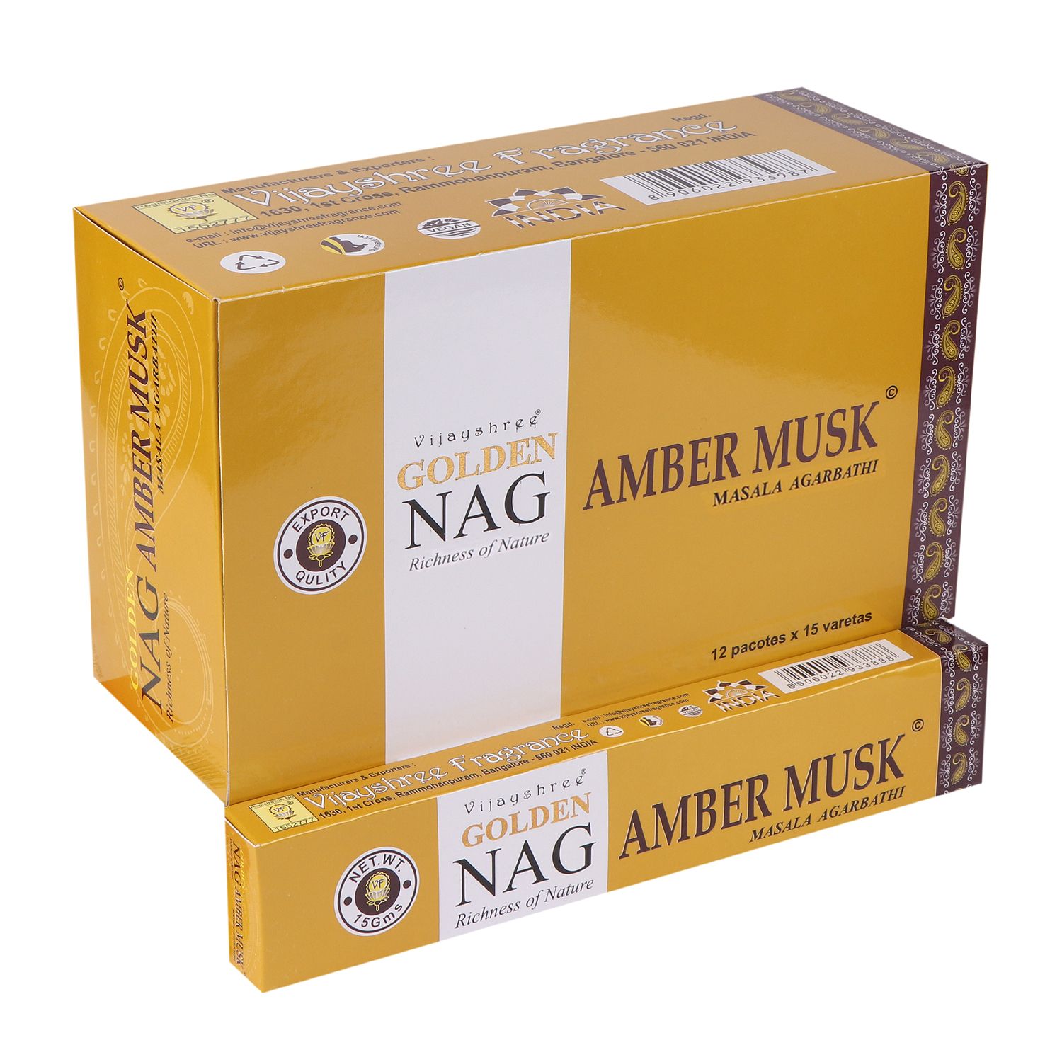 Golden Nag Røgelsespinde – Amber Moskus
