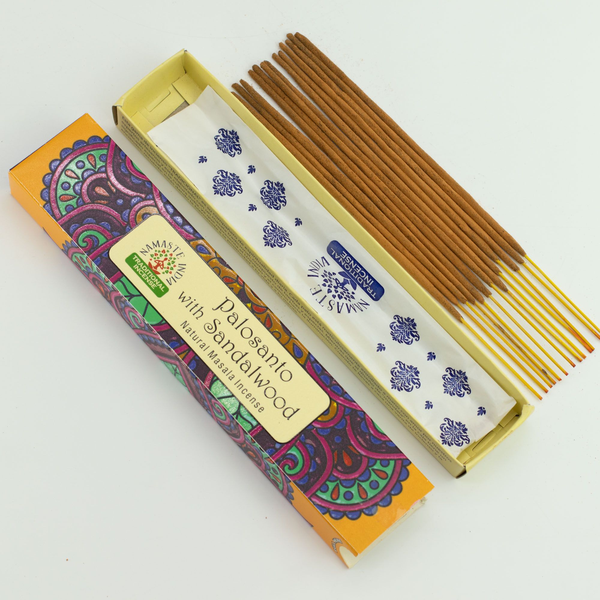 Namaste India Røgelsespinde – Palo Santo Med Sandeltræ