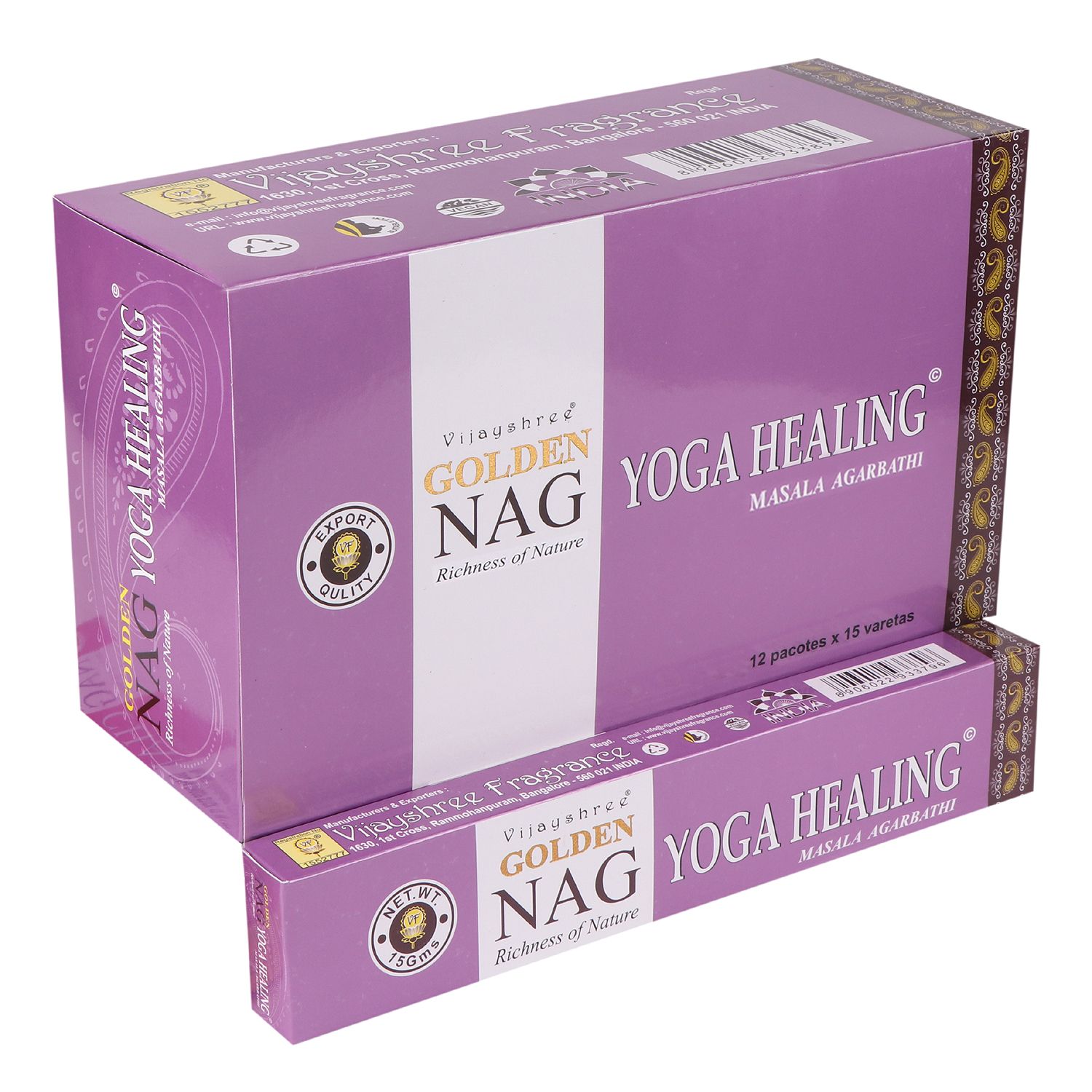 Golden Nag Røgelsespinde – Yoga Healing
