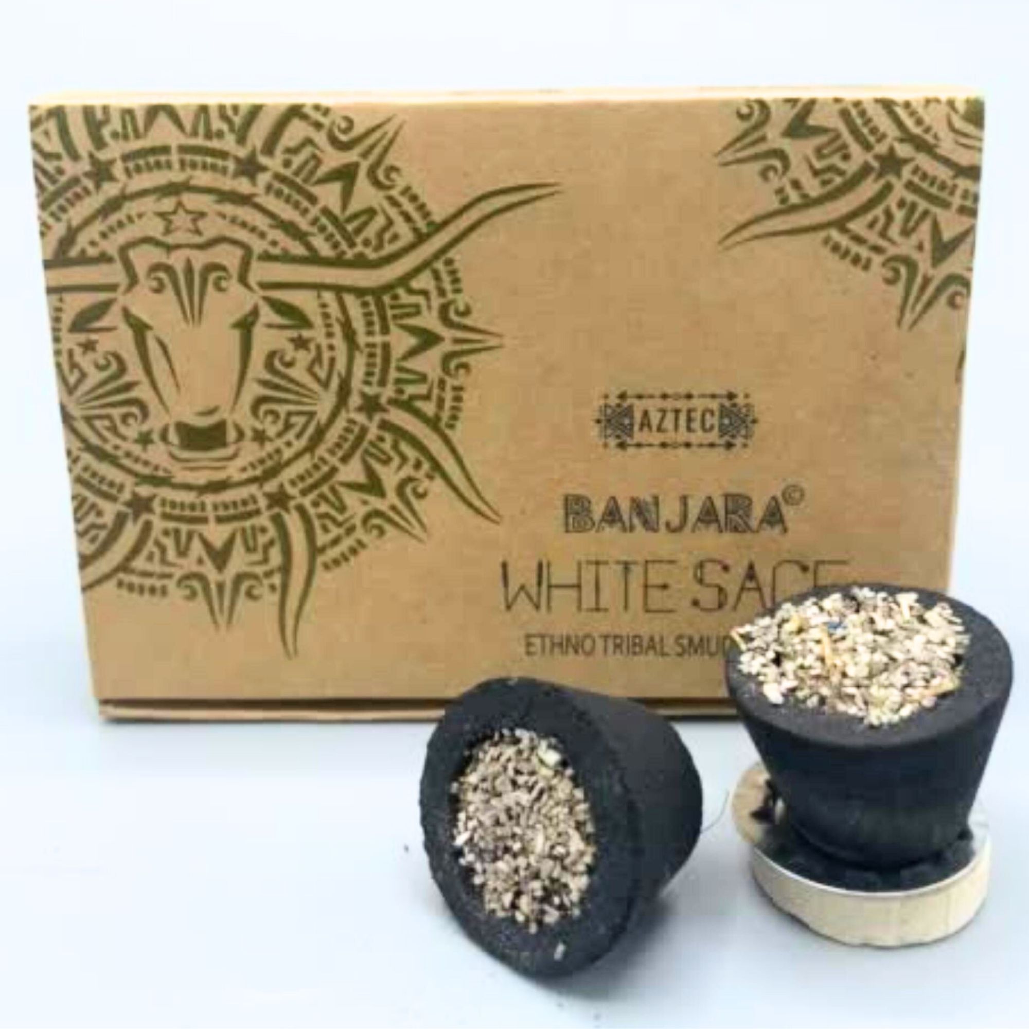 Banjara Harpikskopper – Hvid Salvie