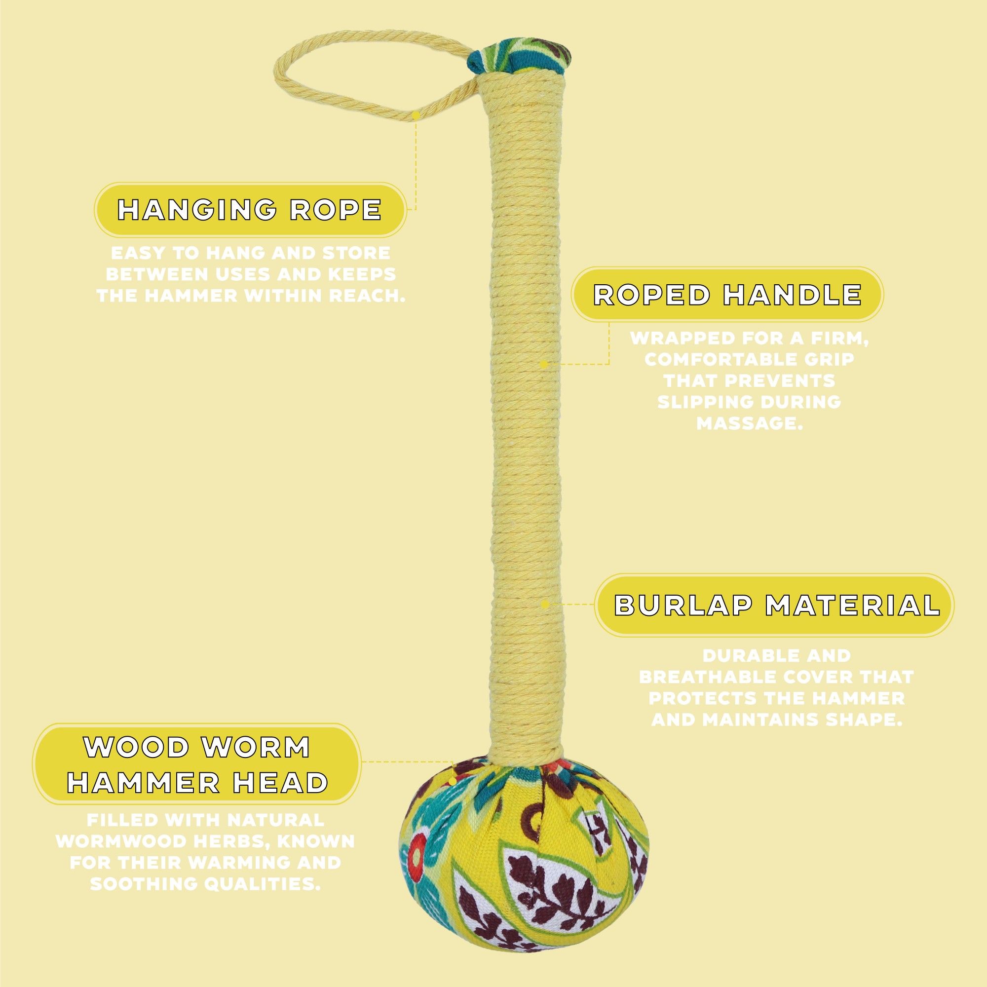 Ancient Wisdom Malurt Massagehammer – Citron