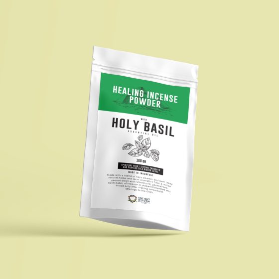 Ancient Wisdom Helende Røgelsespulver 100 G – Hellig Basilikum - Billede 3