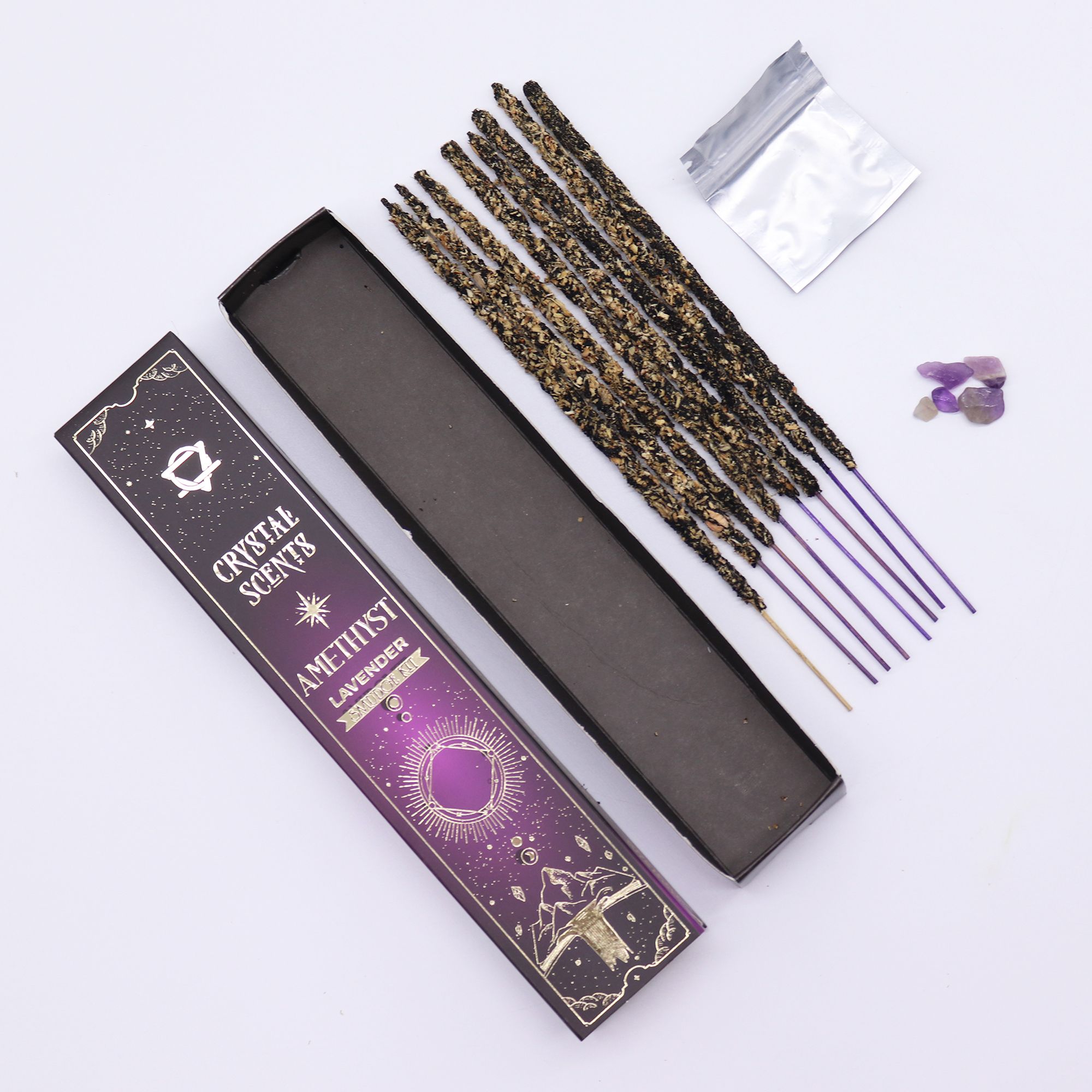 Crystal Scents Røgelsespinde – Ametyst Lavendel