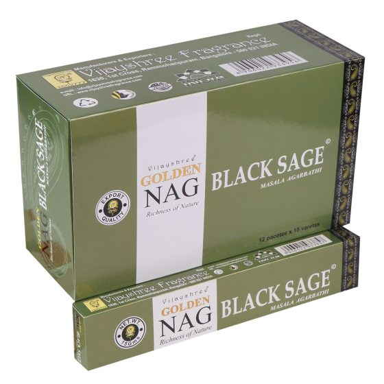 Golden Nag Røgelsespinde – Sort Salvie