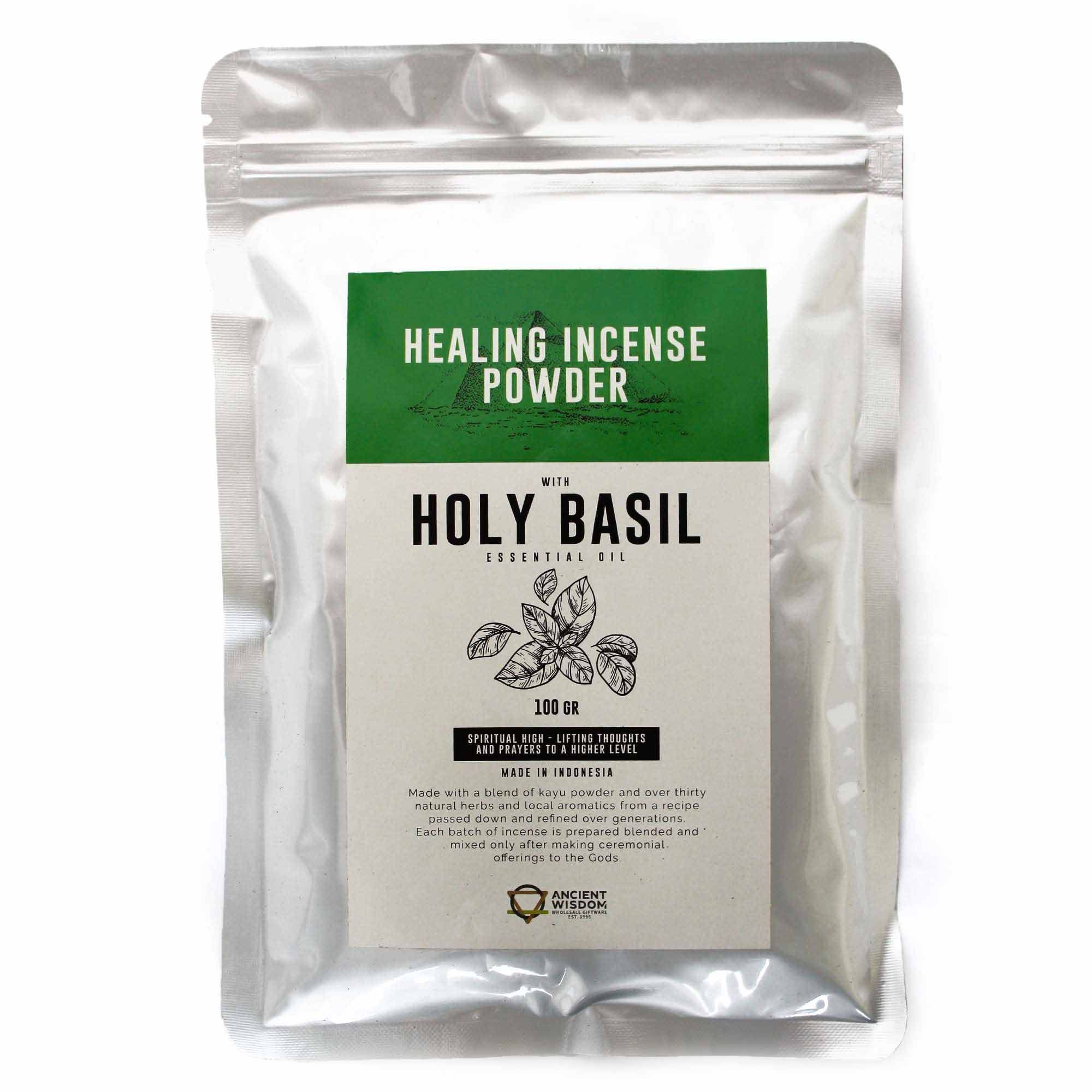Ancient Wisdom Helende Røgelsespulver 100 G – Hellig Basilikum