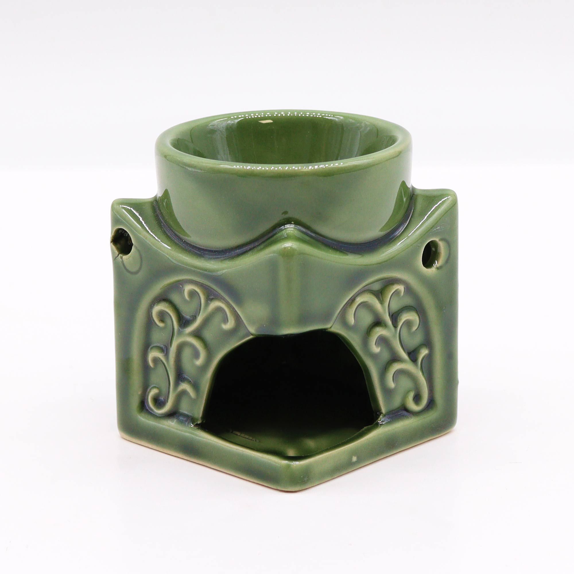 Ancient Wisdom Oliebrænder – Kvadratisk Buddha Mørk Jade