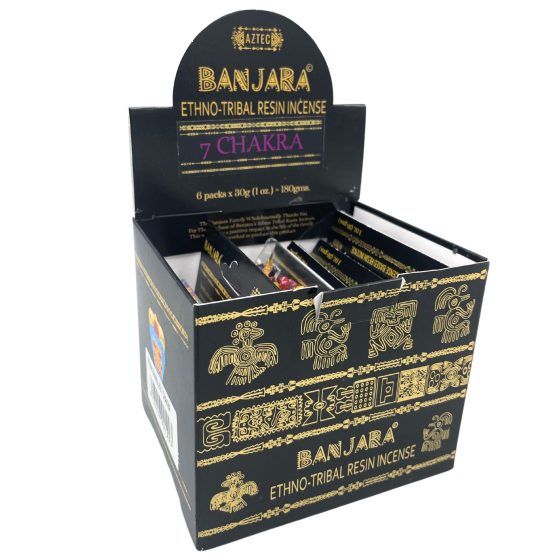 Banjara Træharpiksrøgelse 30 G – 7 Chakra - Billede 2
