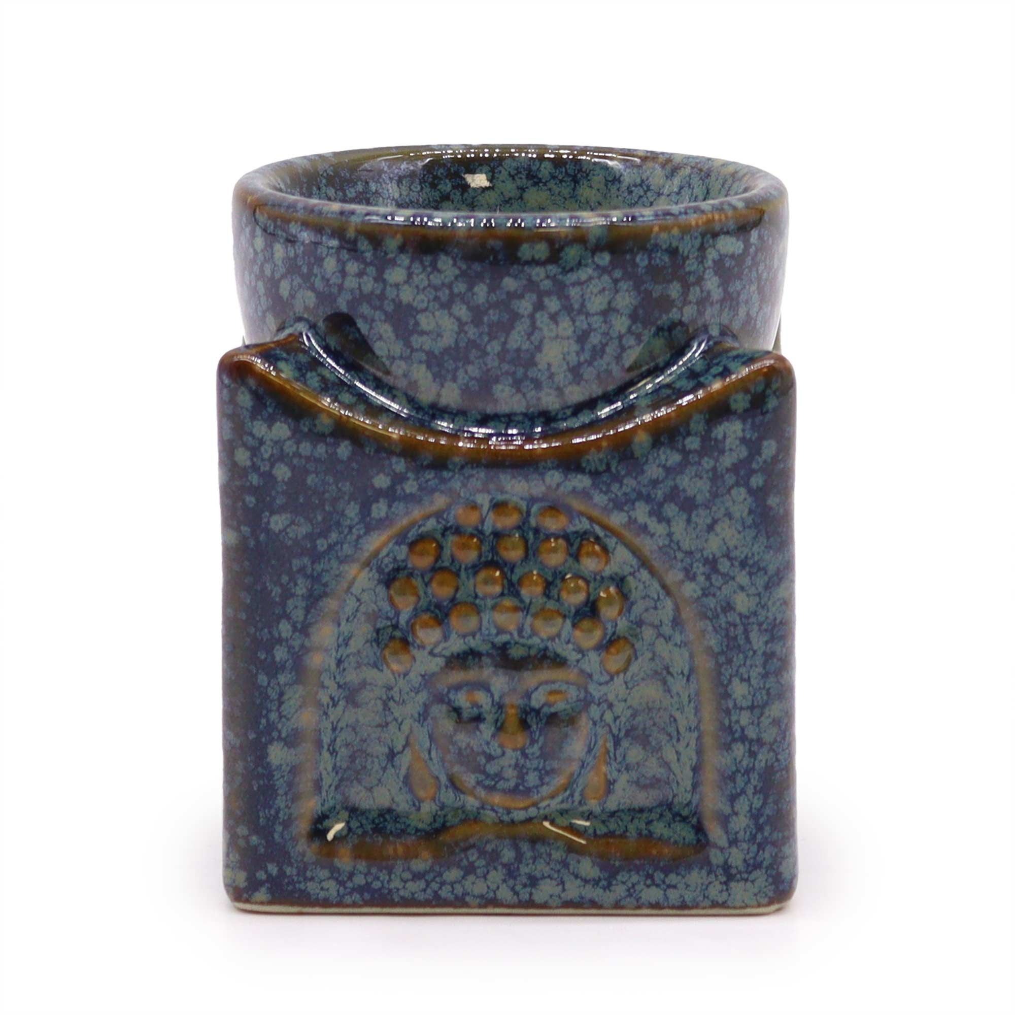Ancient Wisdom Oliebrænder – Kvadratisk Buddha Støvet Blå