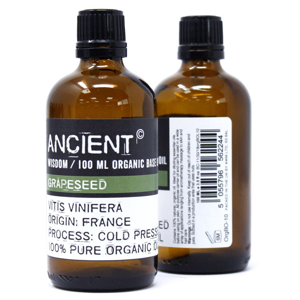 Ancient Wisdom Økologisk Baseolie – Grapeseed 100 Ml
