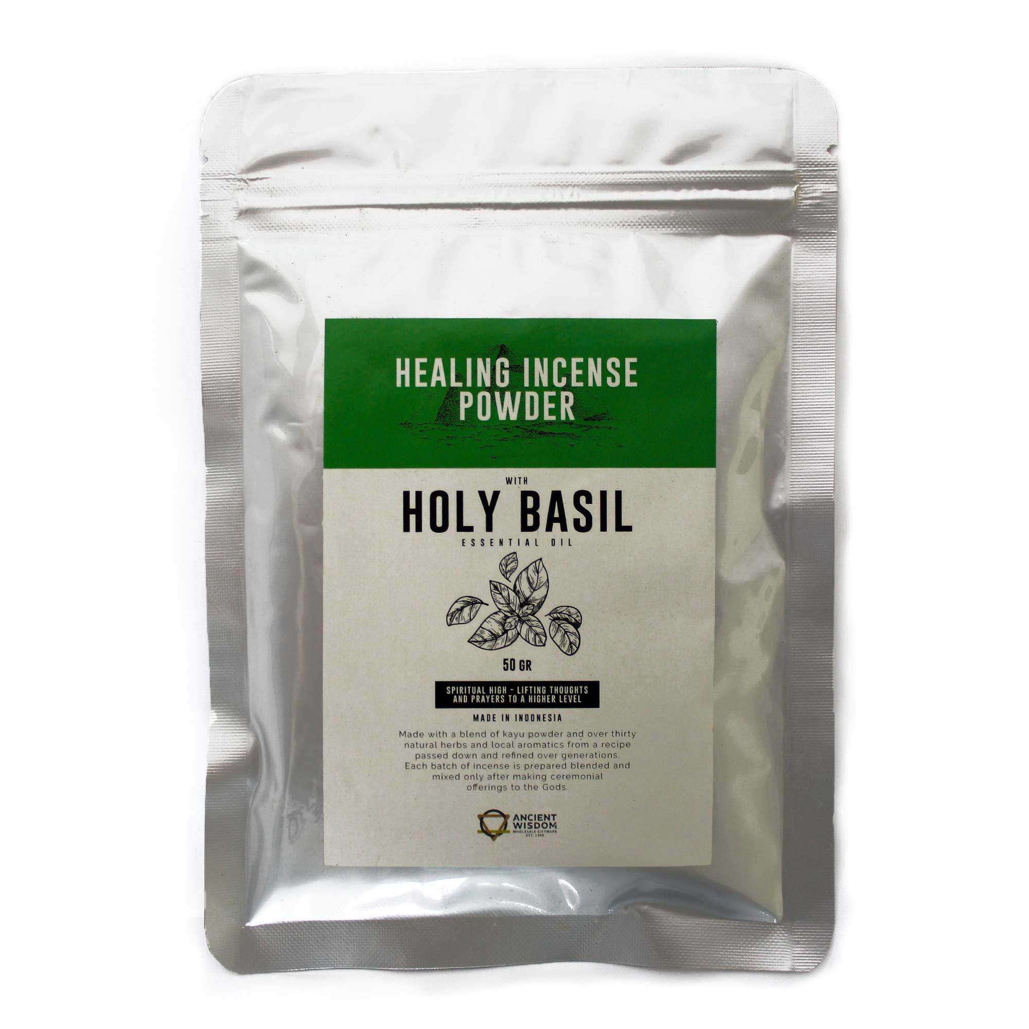 Ancient Wisdom Helende Røgelsespulver 50 G – Hellig Basilikum