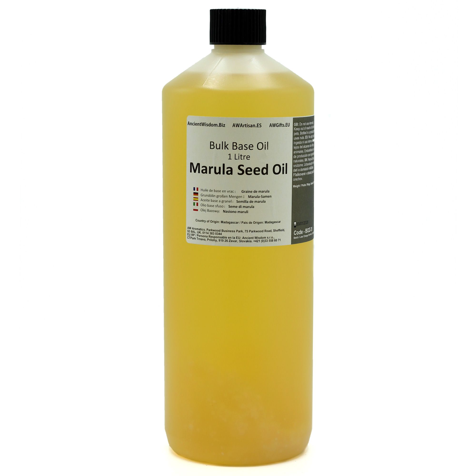 Ancient Wisdom Baseolie – Marula Seed 1 L