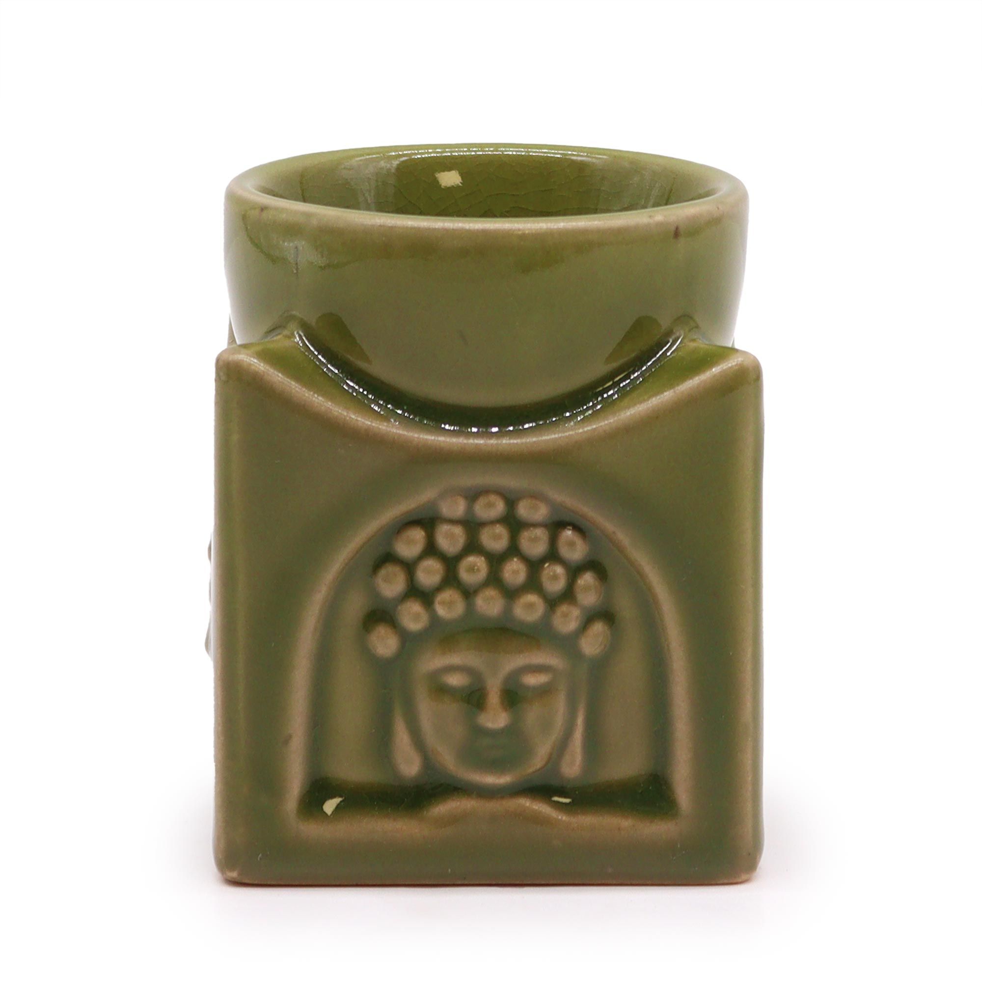 Ancient Wisdom Oliebrænder – Kvadratisk Buddha Lys Jade