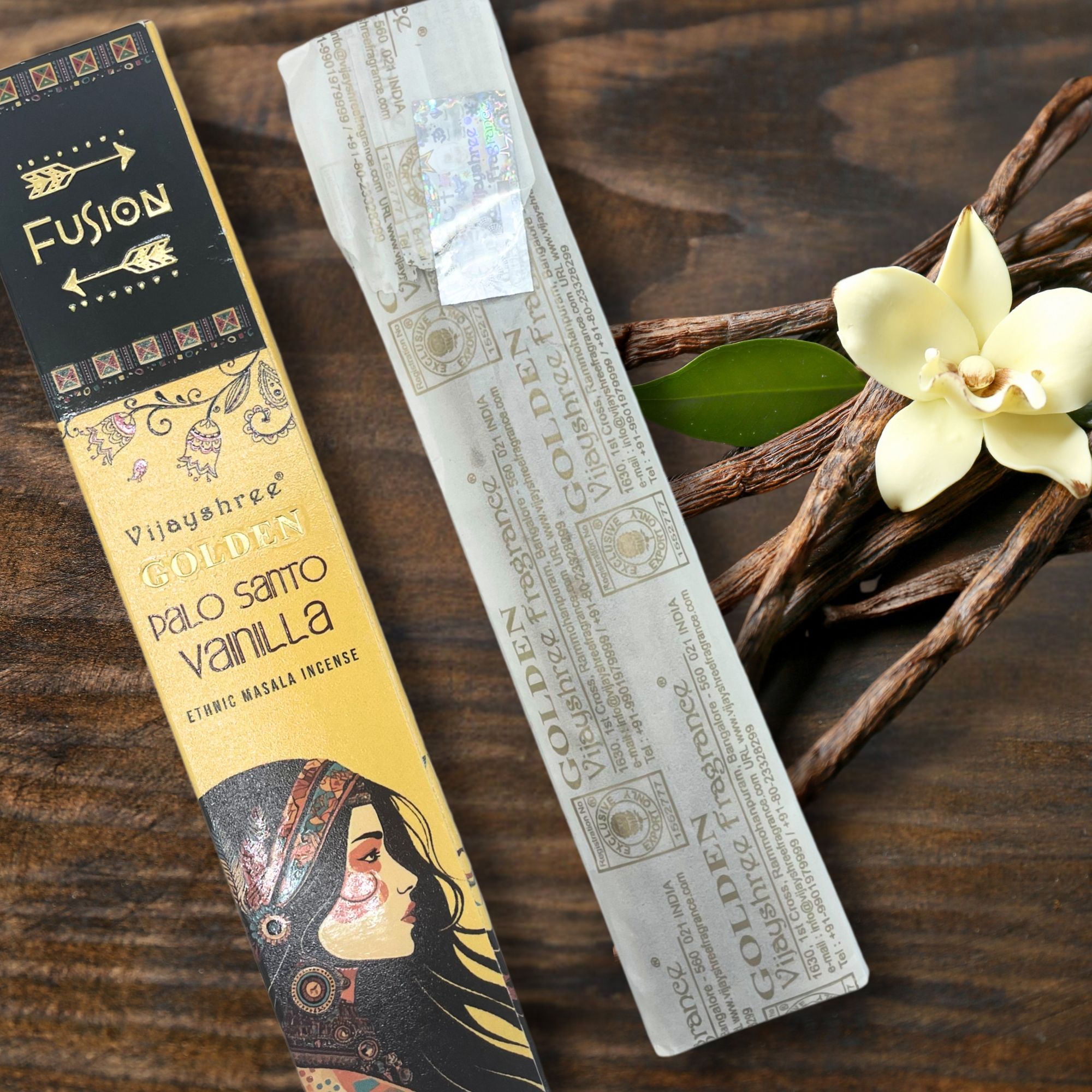 Golden Palo Santo Røgelsespinde – Vanilje