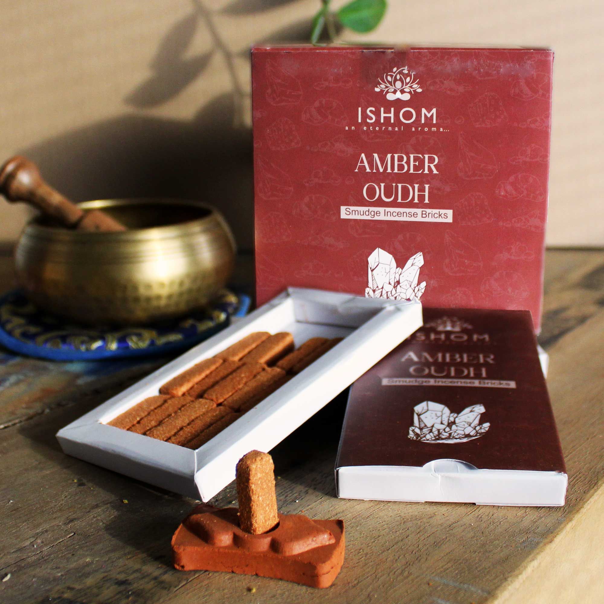 Ishom Harpiksklodser Med Brænder – Amber Oudh