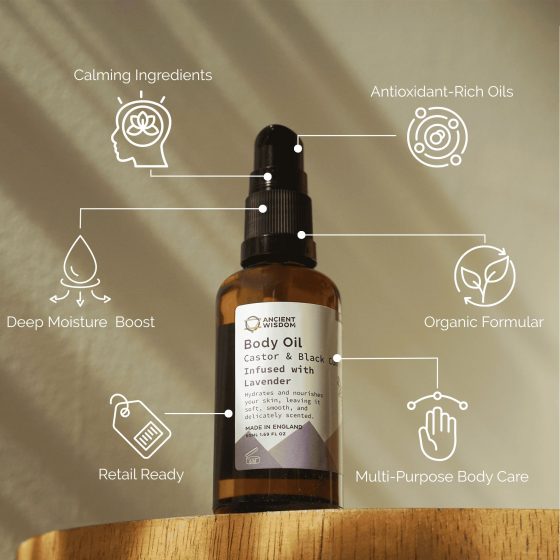 Ancient Wisdom Økologisk Kropsolie – Lavender 50 Ml - Billede 2