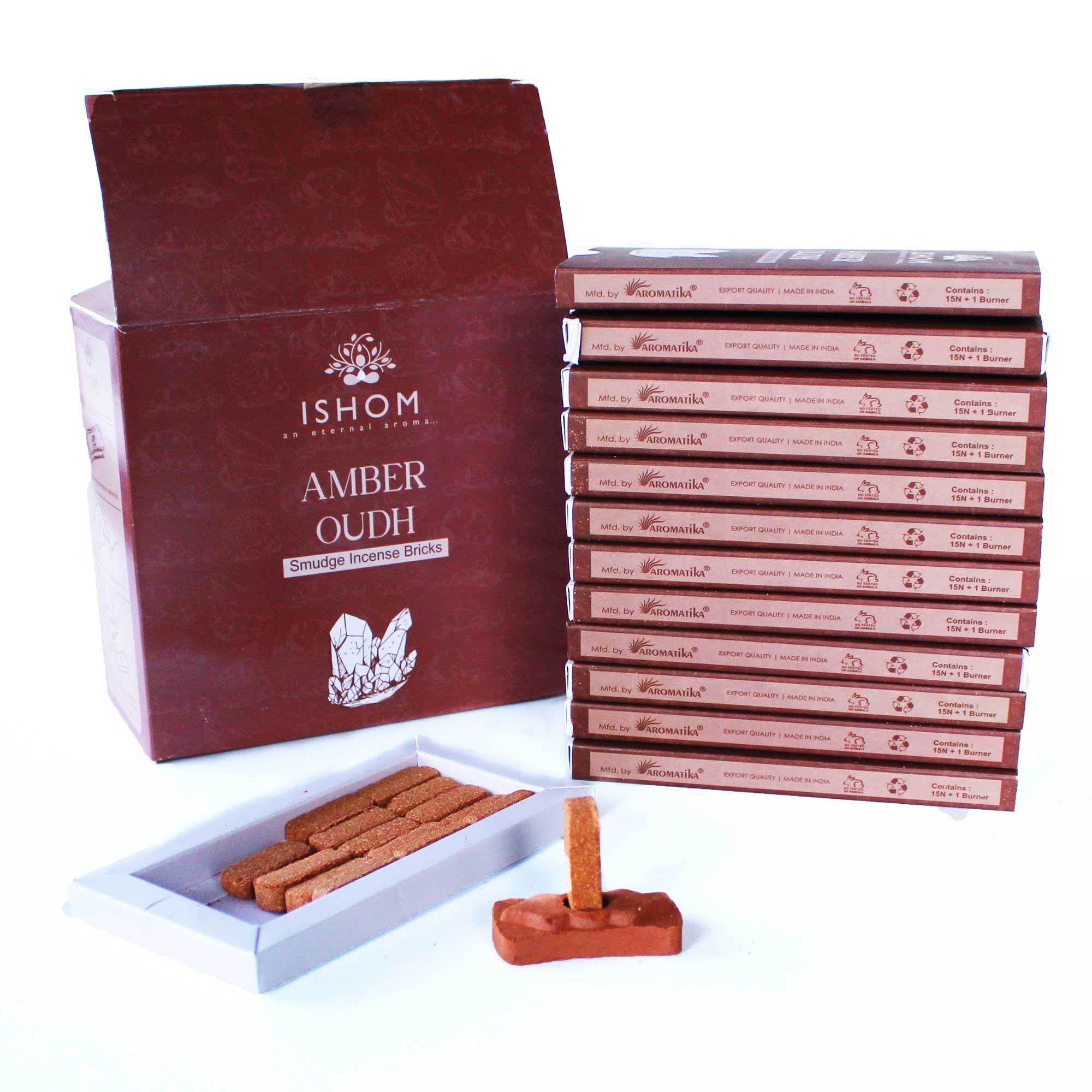 Ishom Harpiksklodser Med Brænder – Amber Oudh