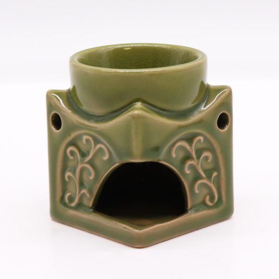 Ancient Wisdom Oliebrænder – Kvadratisk Buddha Lys Jade - Billede 2