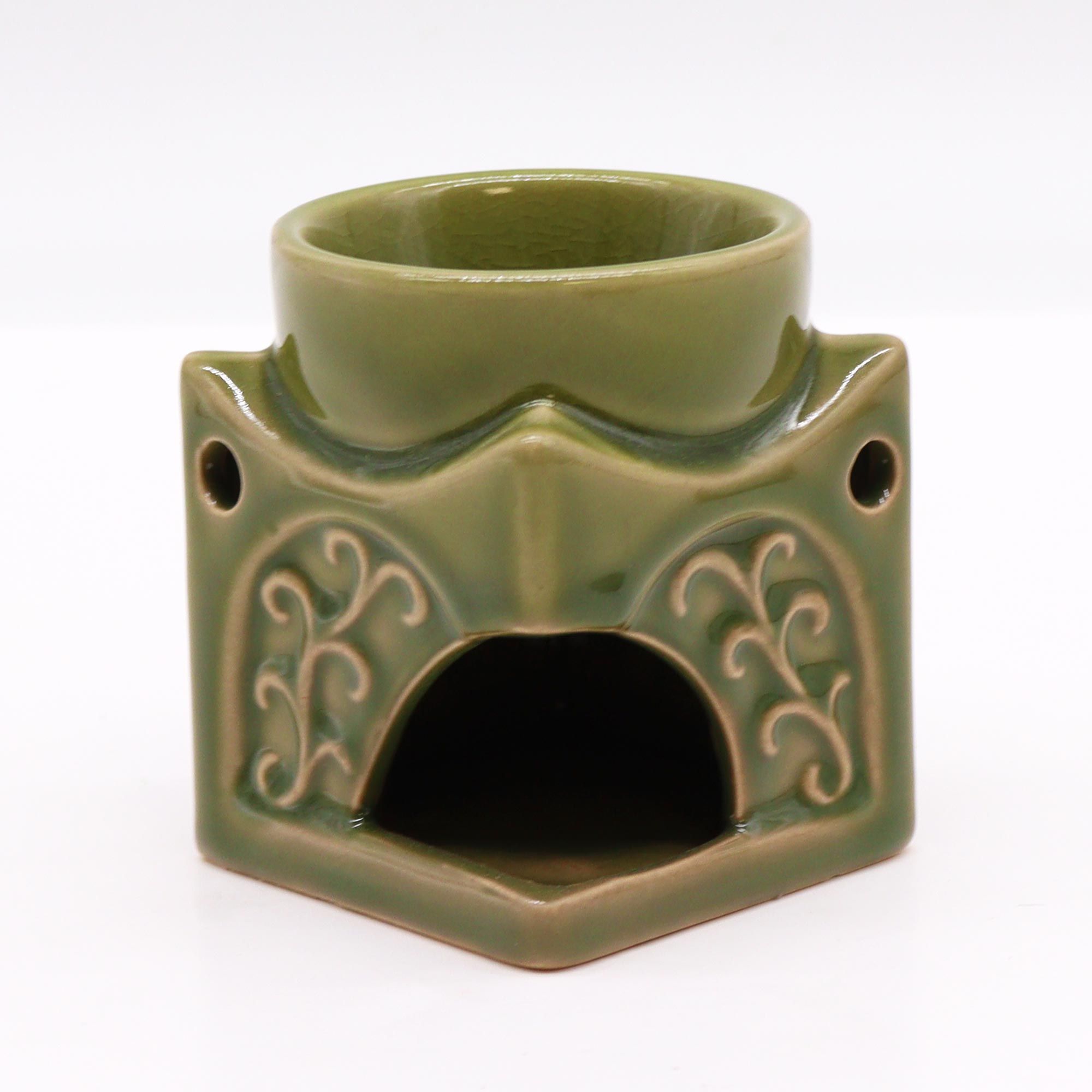 Ancient Wisdom Oliebrænder – Kvadratisk Buddha Lys Jade