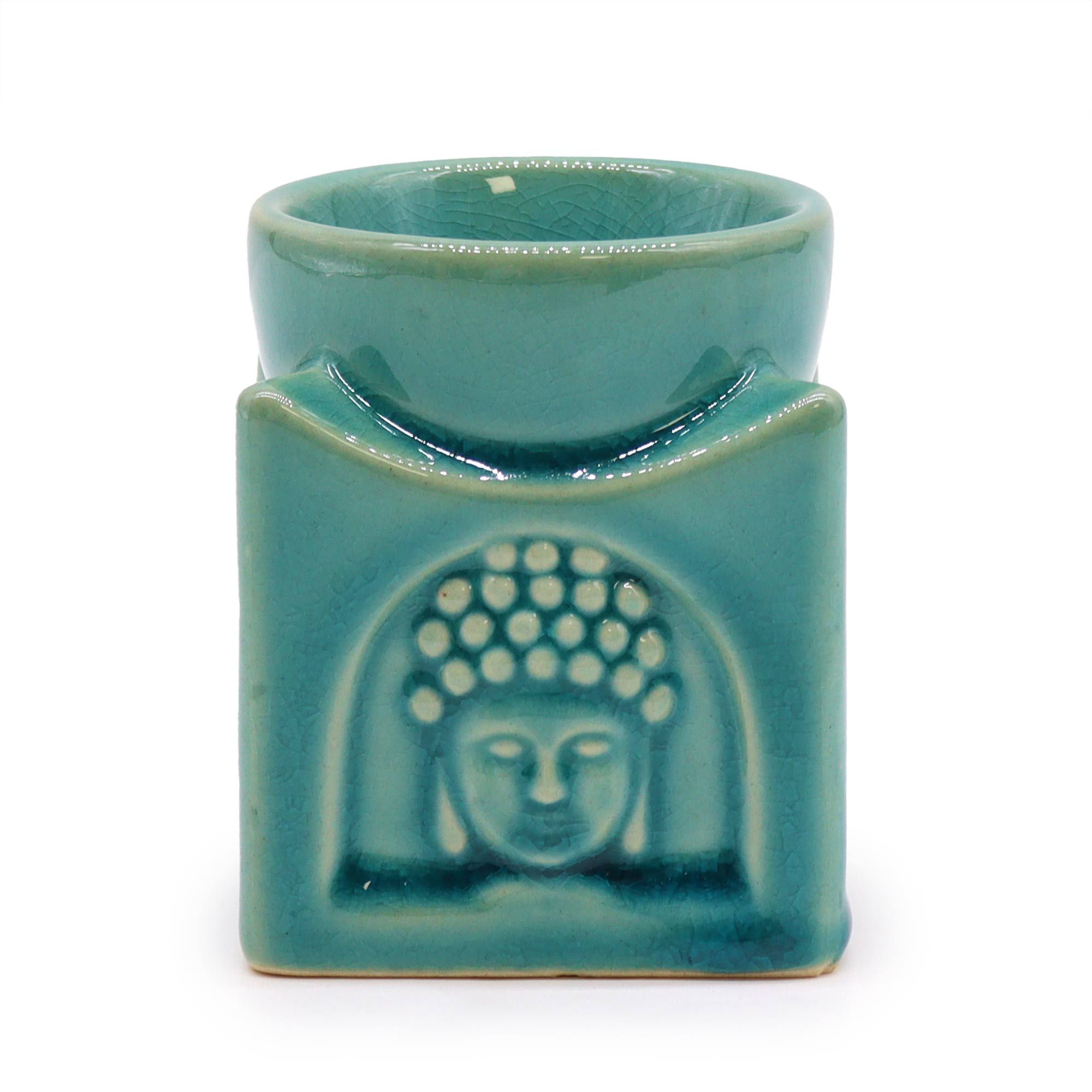 Ancient Wisdom Oliebrænder – Kvadratisk Buddha Blød Turkis