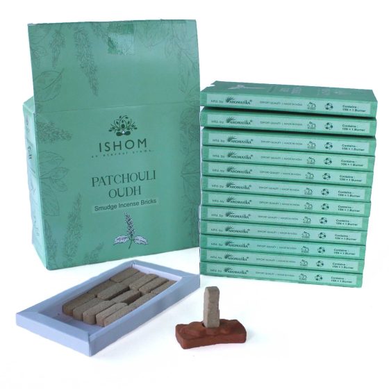 Ishom Harpiksklodser Med Brænder – Patchouli Oudh