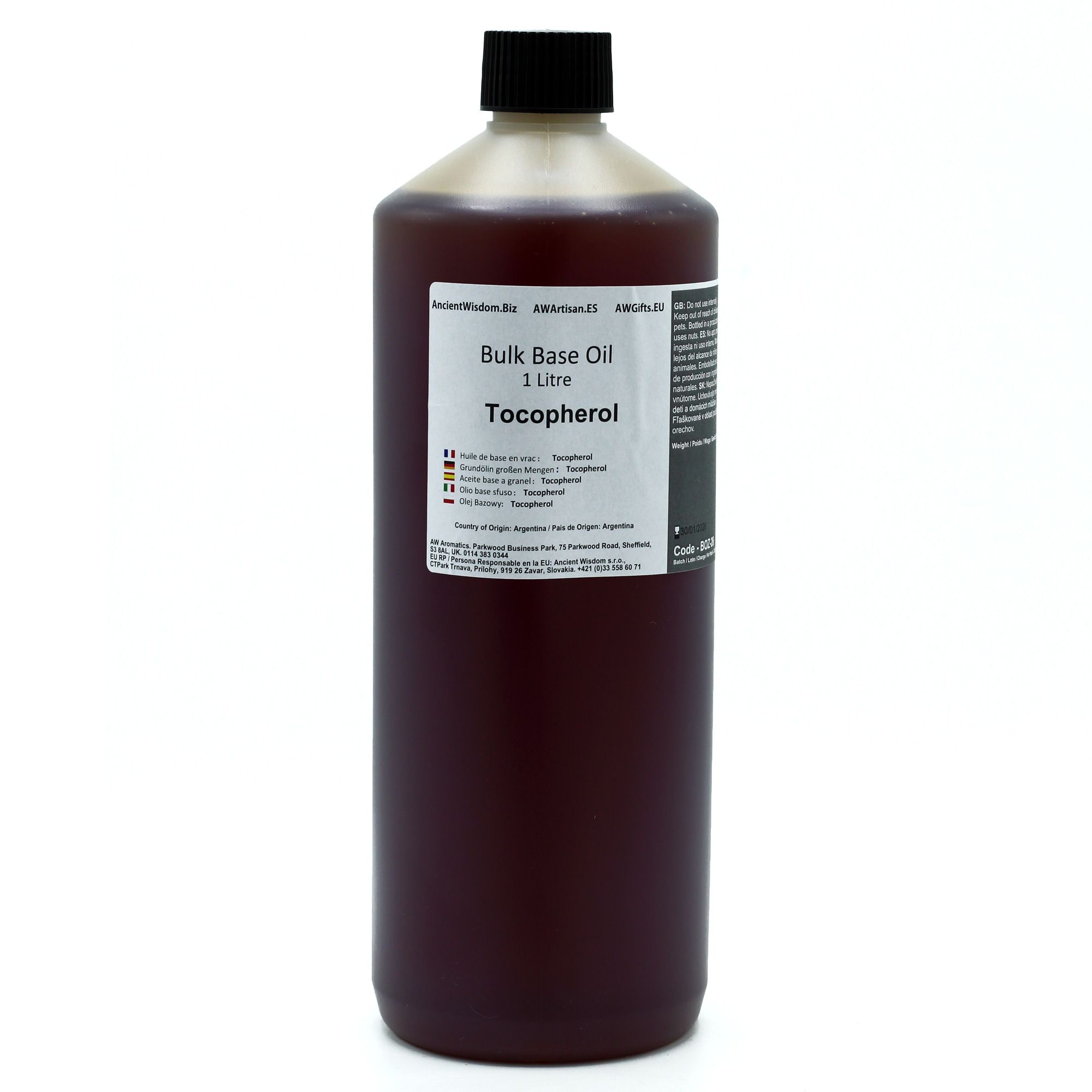 Ancient Wisdom Baseolie – Tocopherol 1 L