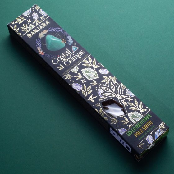 Banjara Røgelsespinde – Grøn Aventurin Palo Santo - Billede 2