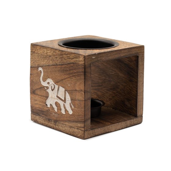 Ancient Wisdom Oliebrænder – Kvadratisk Mangotræ Elefant