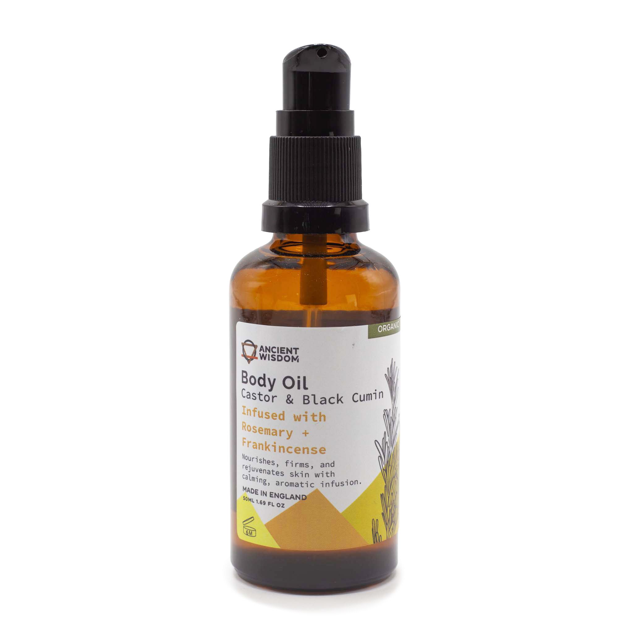 Ancient Wisdom Økologisk Kropsolie – Rosemary & Frankincense 50 Ml