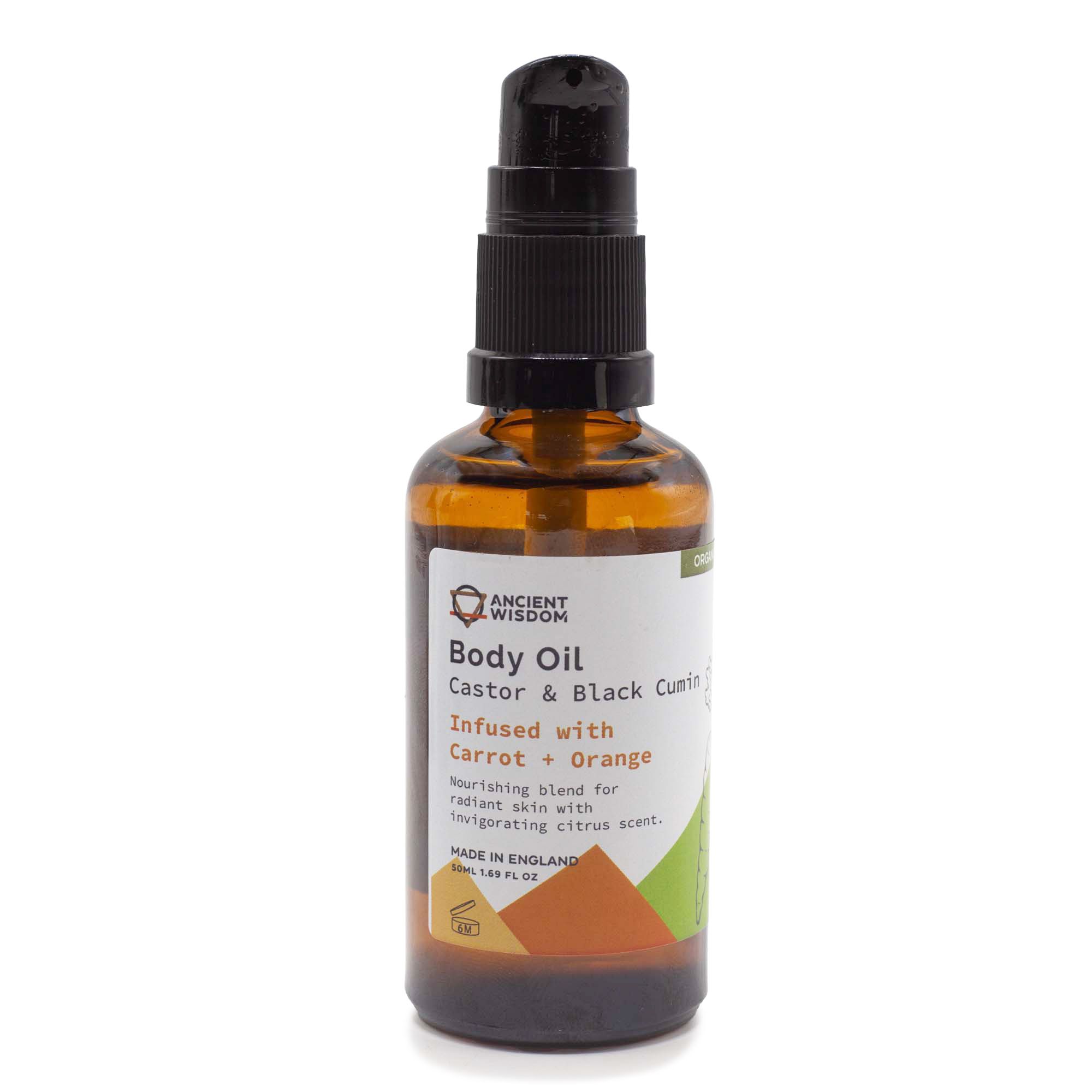 Ancient Wisdom Økologisk Kropsolie – Carrot & Orange 50 Ml