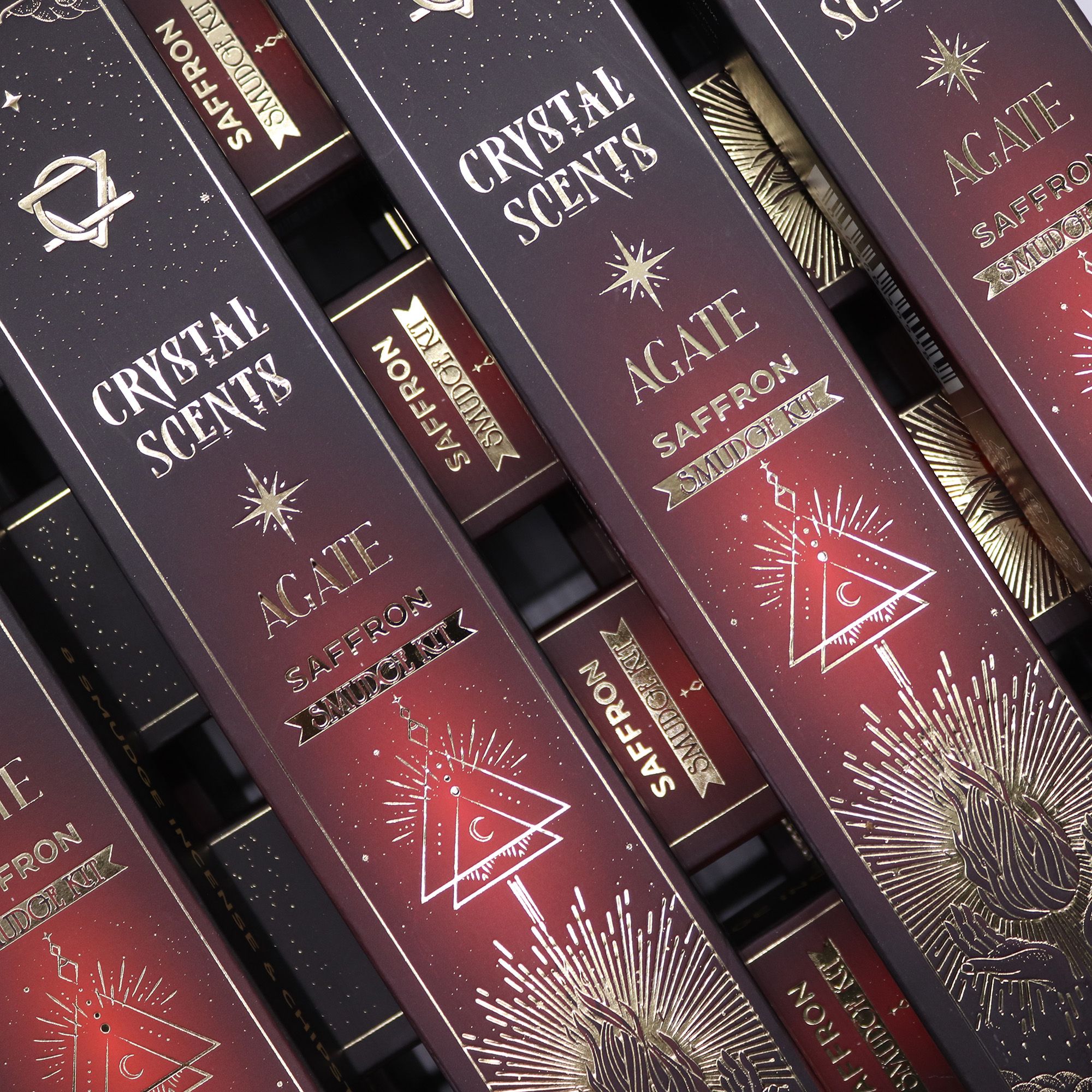 Crystal Scents Røgelsespinde – Rød Agat Safran