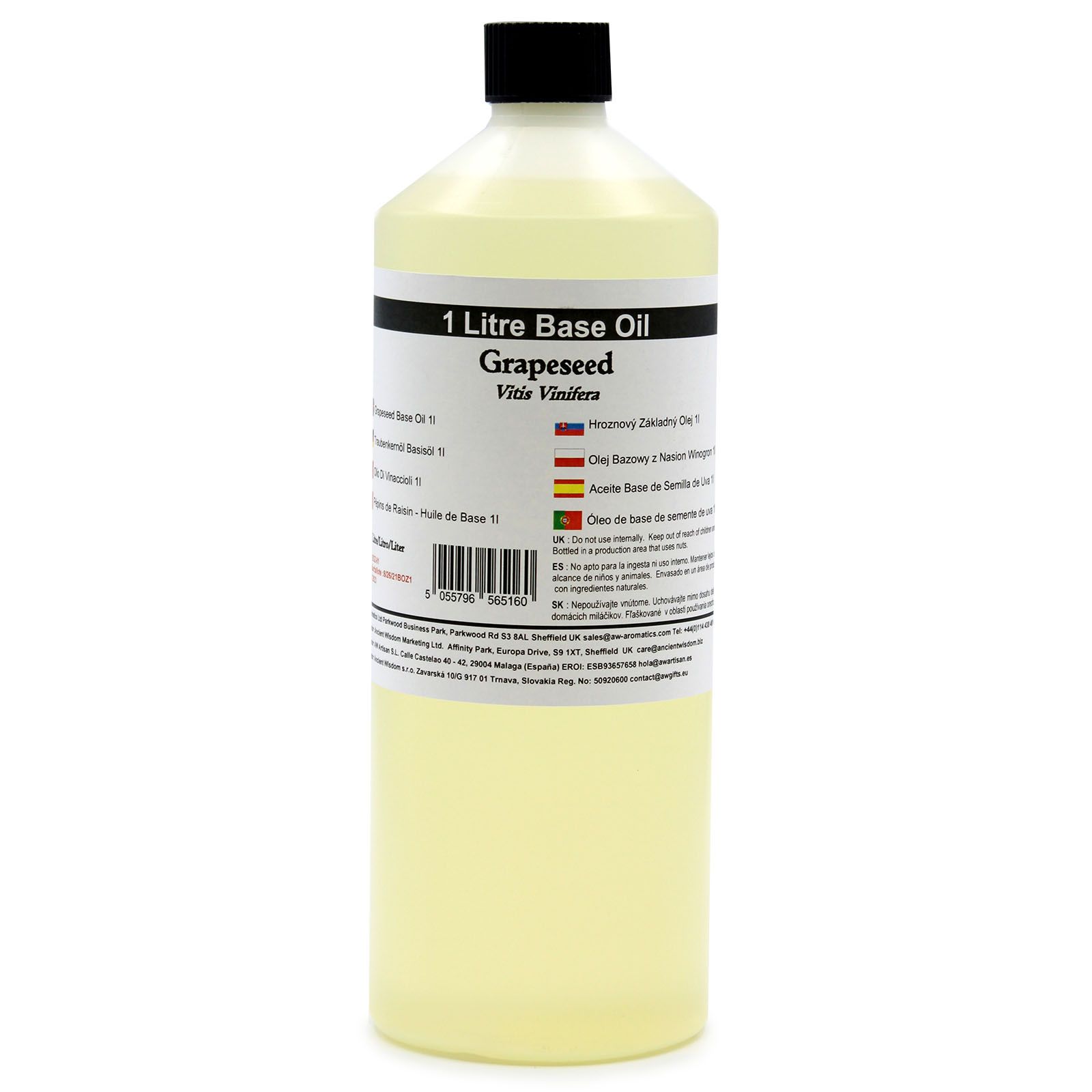 Ancient Wisdom Baseolie – Grapeseed 1 L