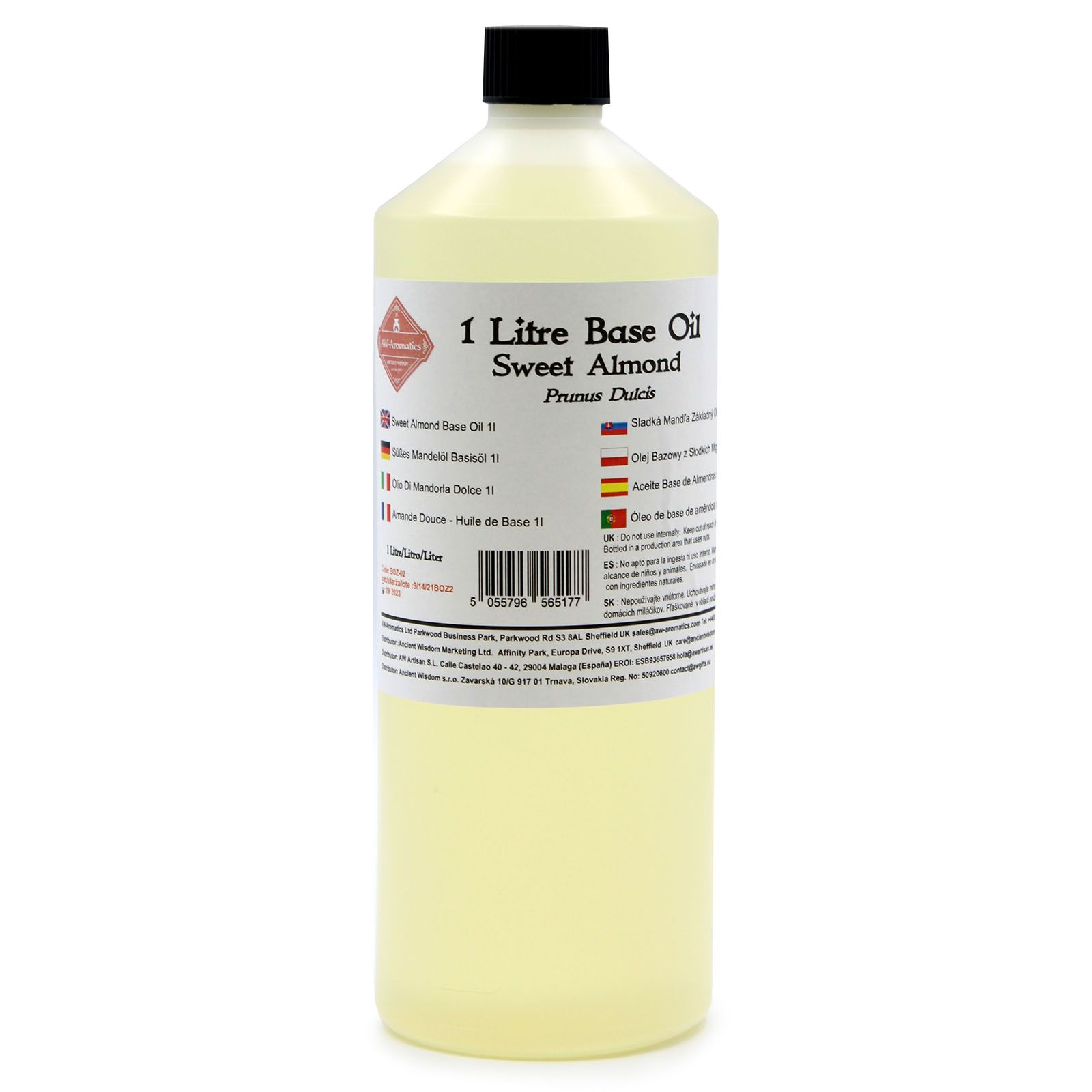 Ancient Wisdom Baseolie – Sweet Almond 1 L