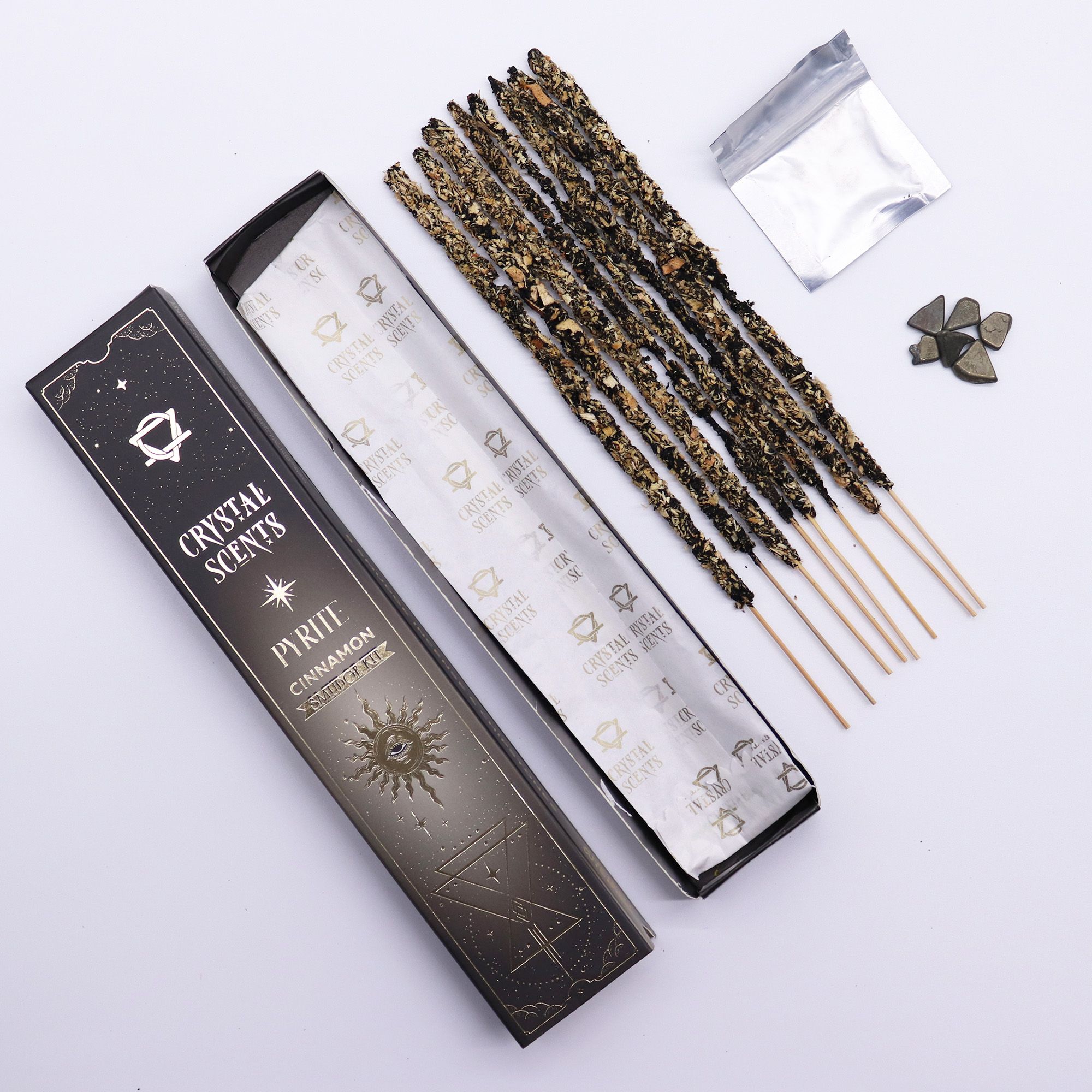 Crystal Scents Røgelsespinde – Pyrit Kanel